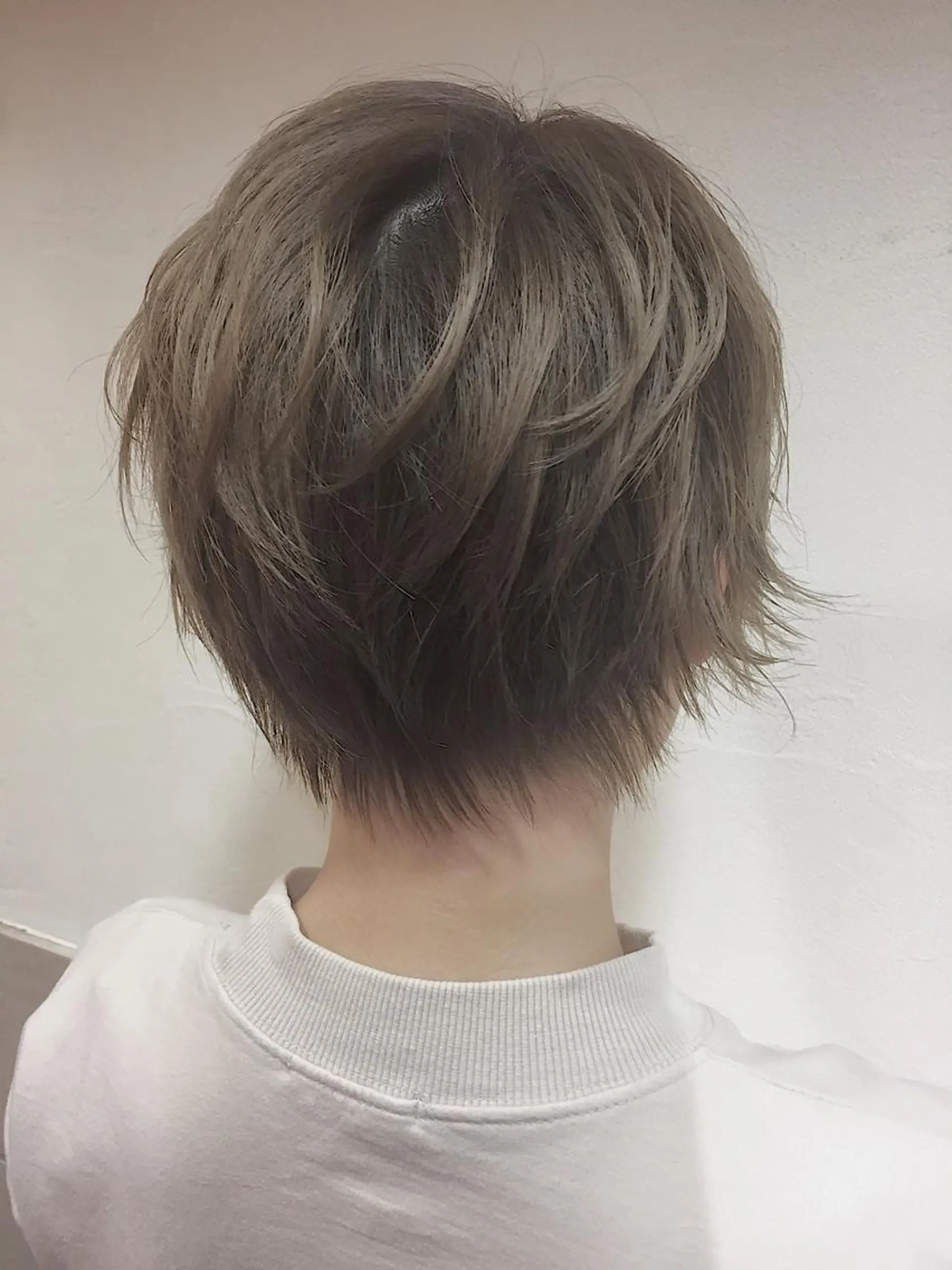 ショート カラー パーマ アッシュ レイヤーカット ショートヘア ニュアンスパーマ 可愛いを作る神 ナオヒロのヘアスタイル