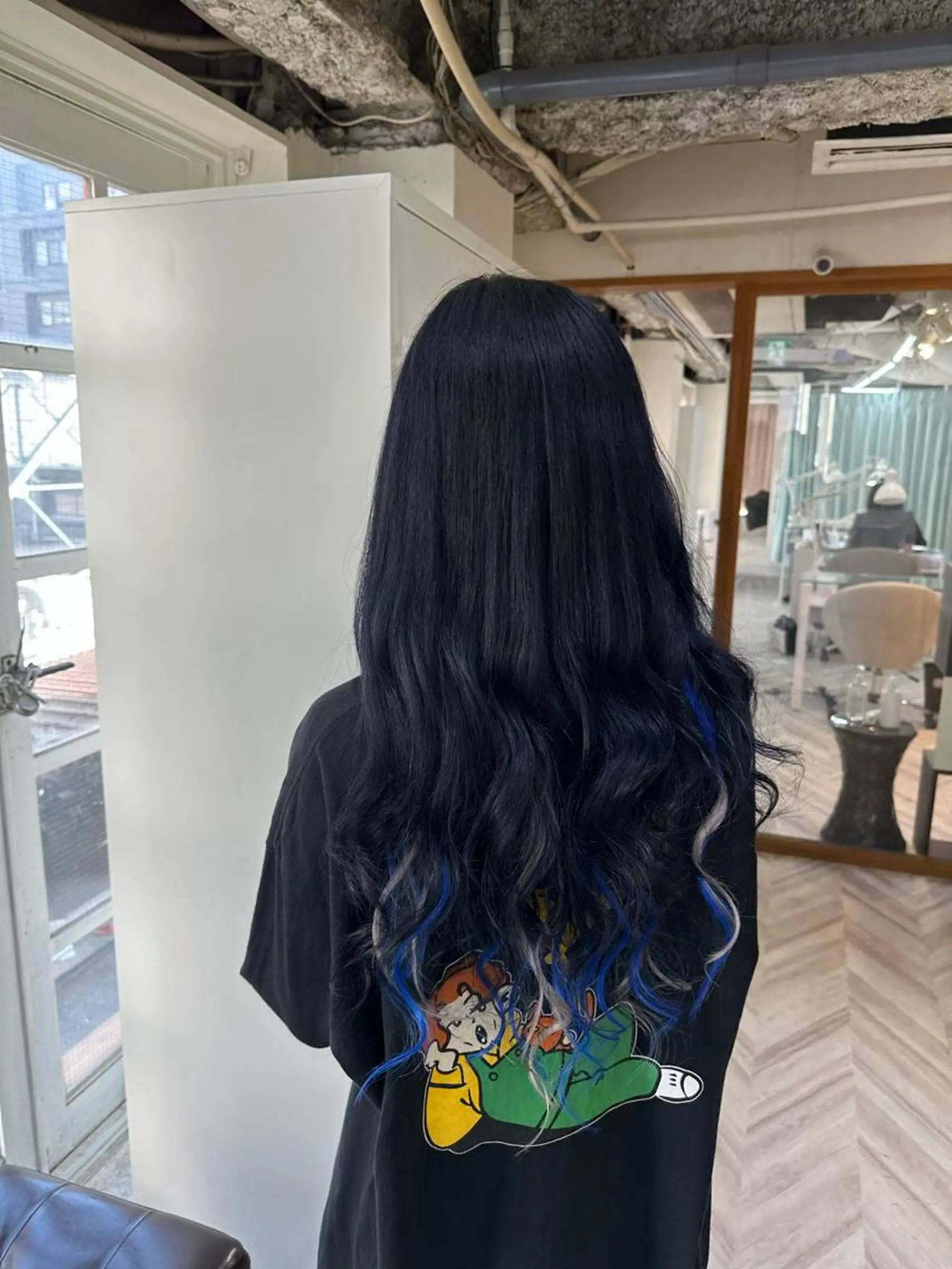 ロング ヘアカラー エクステ 韓国ヘア×ハイトーン AYA💫のヘアスタイル