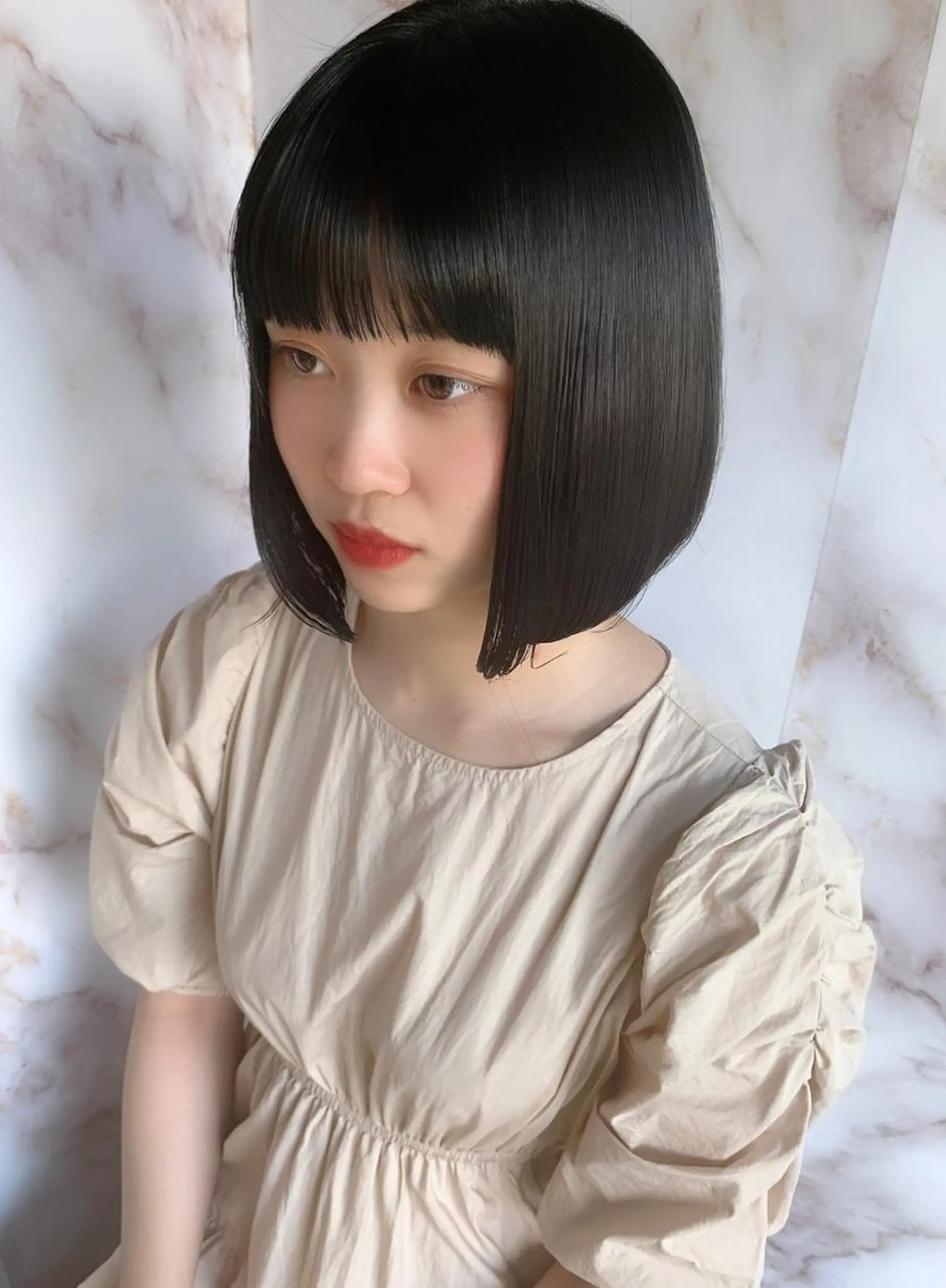 カラー ヘアカラー トリートメント 透明感🌿縮毛矯正 🫧真生のヘアスタイル