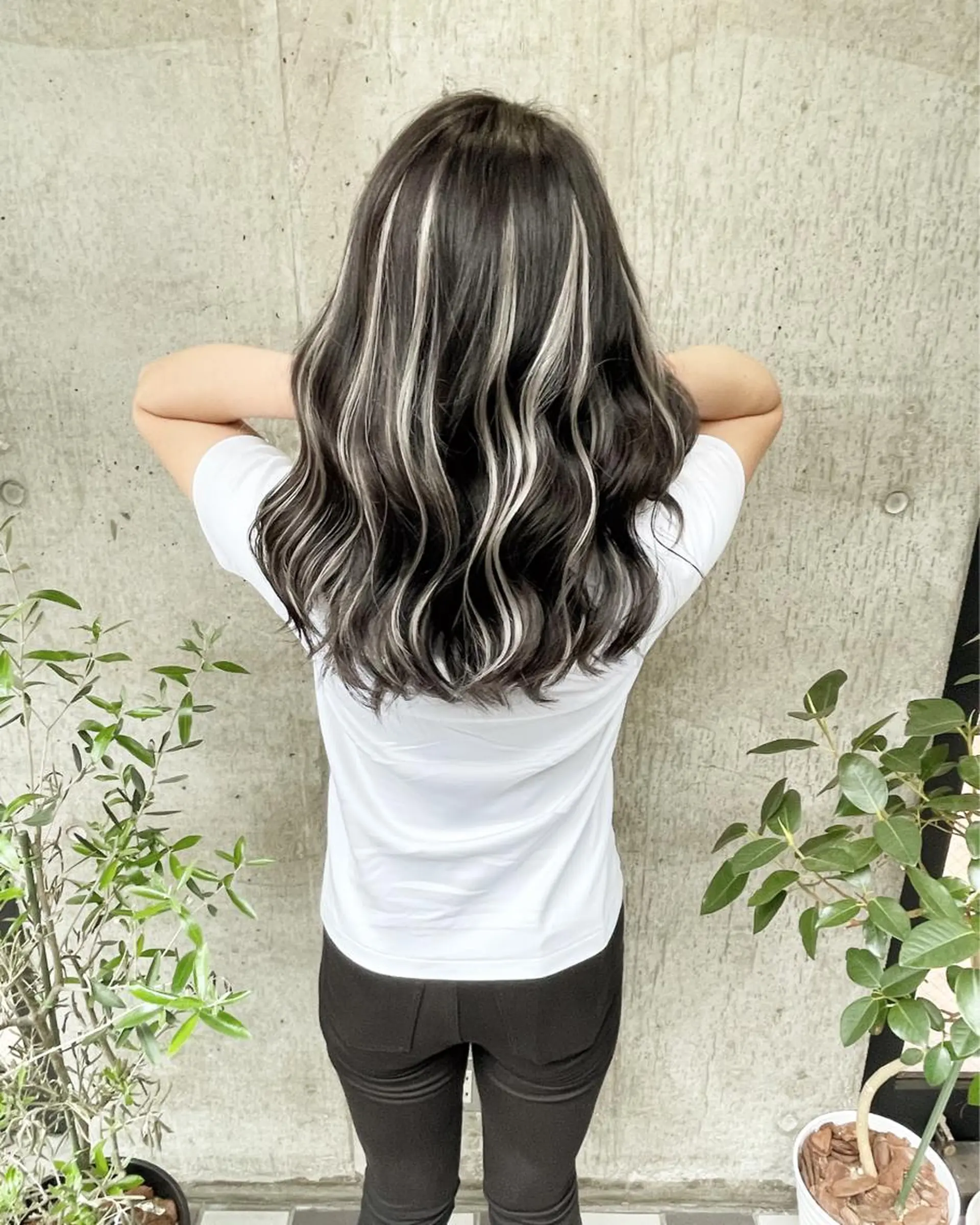 ロング カラー ヘアアレンジ エクステ TATSUYA アートディレクターのヘアスタイル