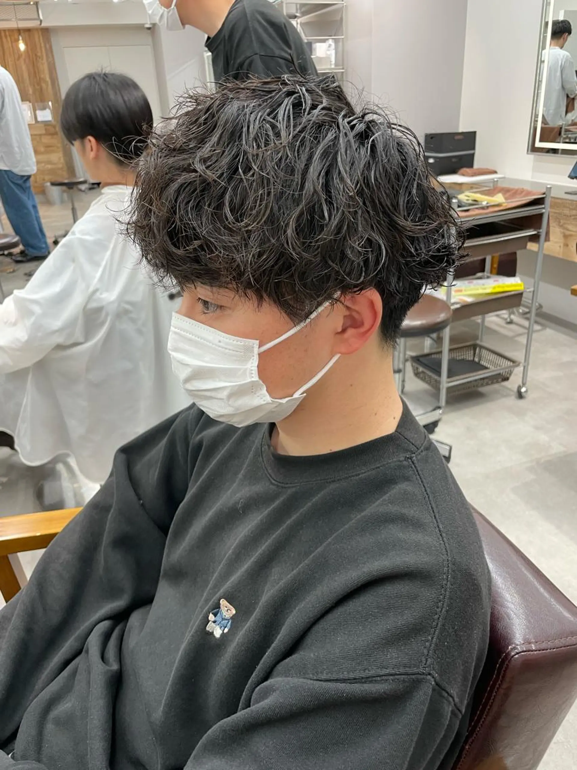ショート パーマ ヘアアレンジ メンズ カット パーマ ヘアセット SALOWIN横浜店所属・🔥メンズ特化🔥 木村 祐太のヘアスタイル