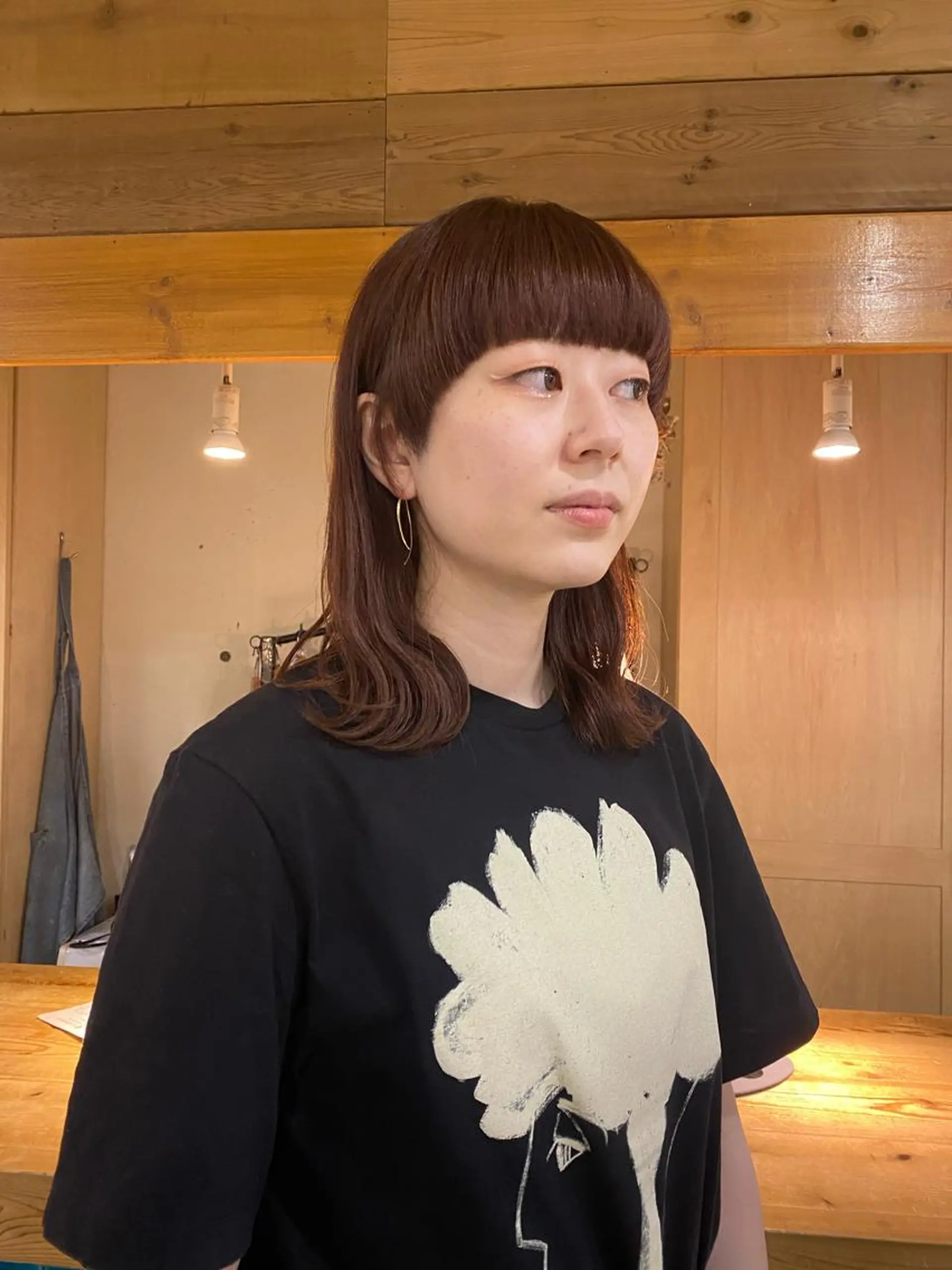 ミディアム カラー 竹内 柚子のヘアスタイル