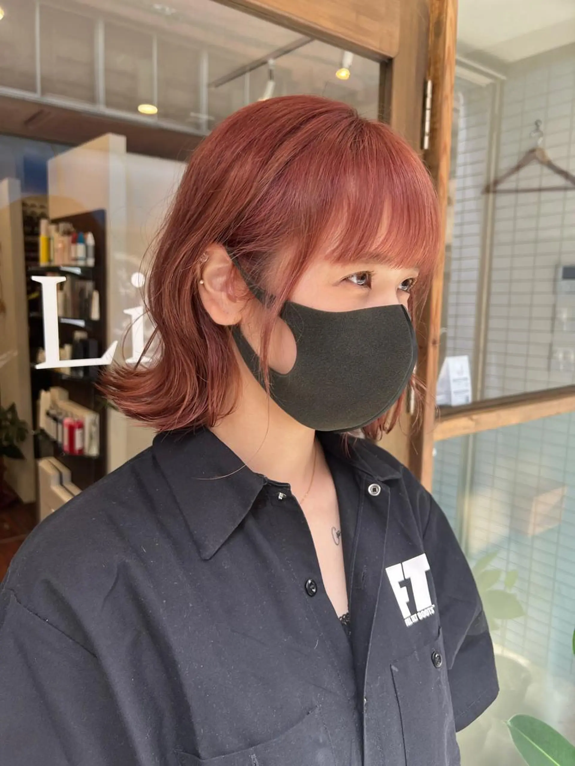 カラー ブリーチ レッドカラー Lien's💜 SESHIRUのヘアスタイル