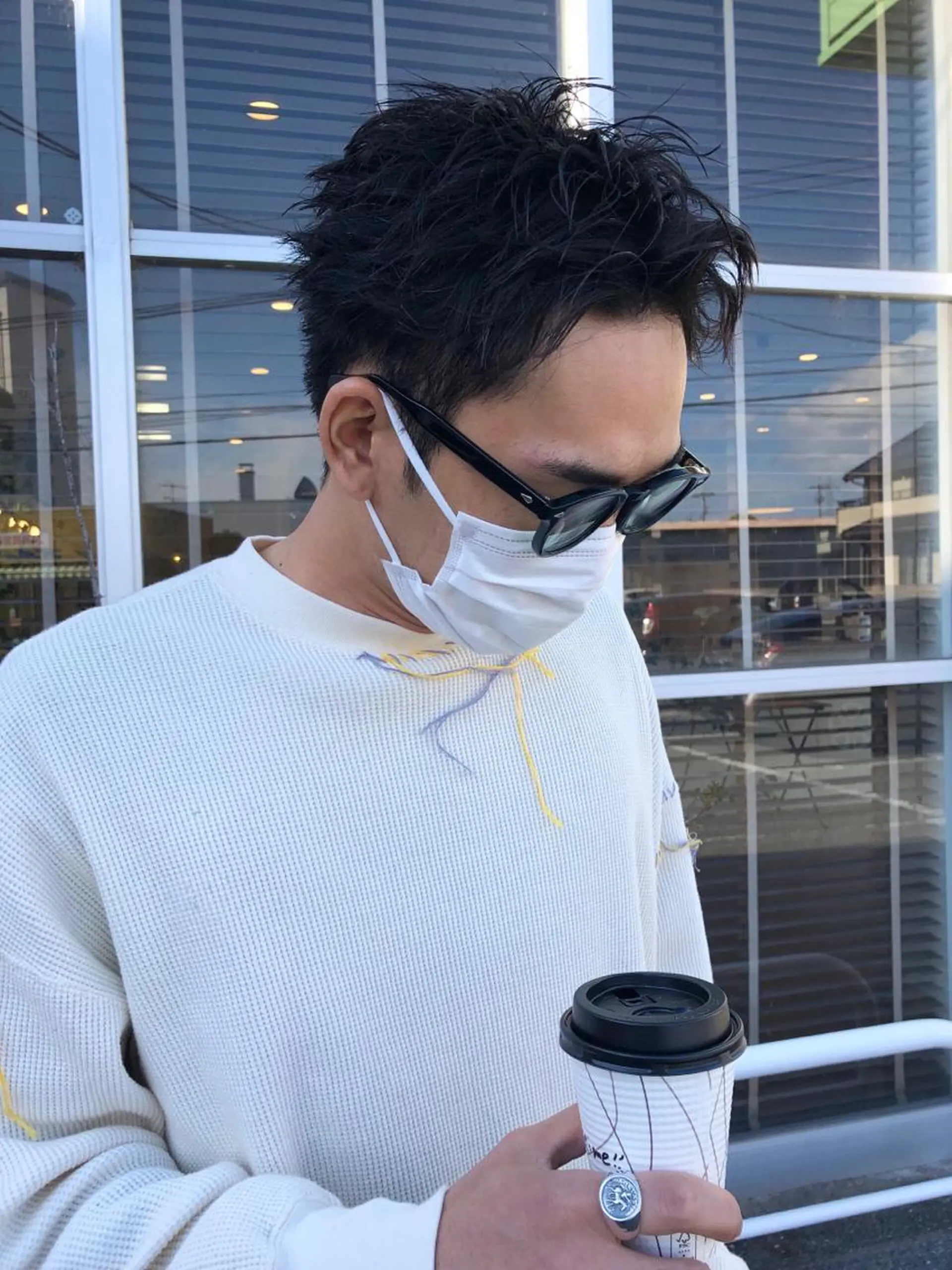 ショート カラー パーマ メンズ ❣️倉敷❣️美髪 カラー能登一成のヘアスタイル