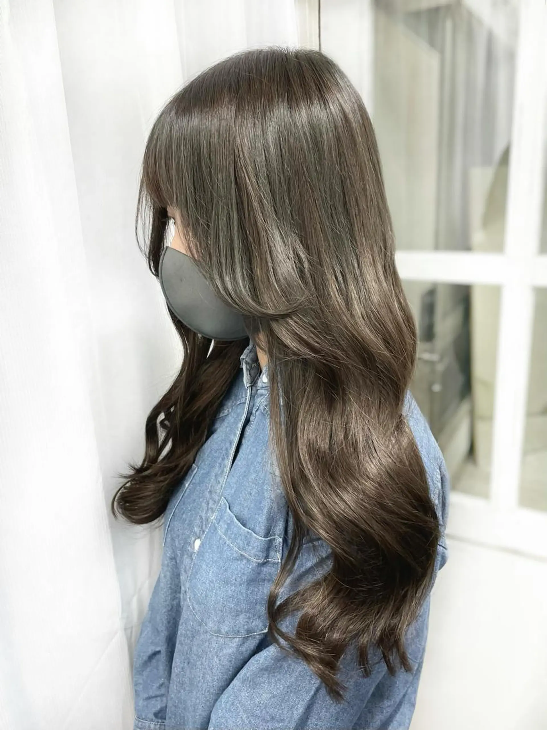 ミディアム カット エクステ ヘアセット 韓国ヘア🤍髪質改善 🇰🇷AKANEのヘアスタイル