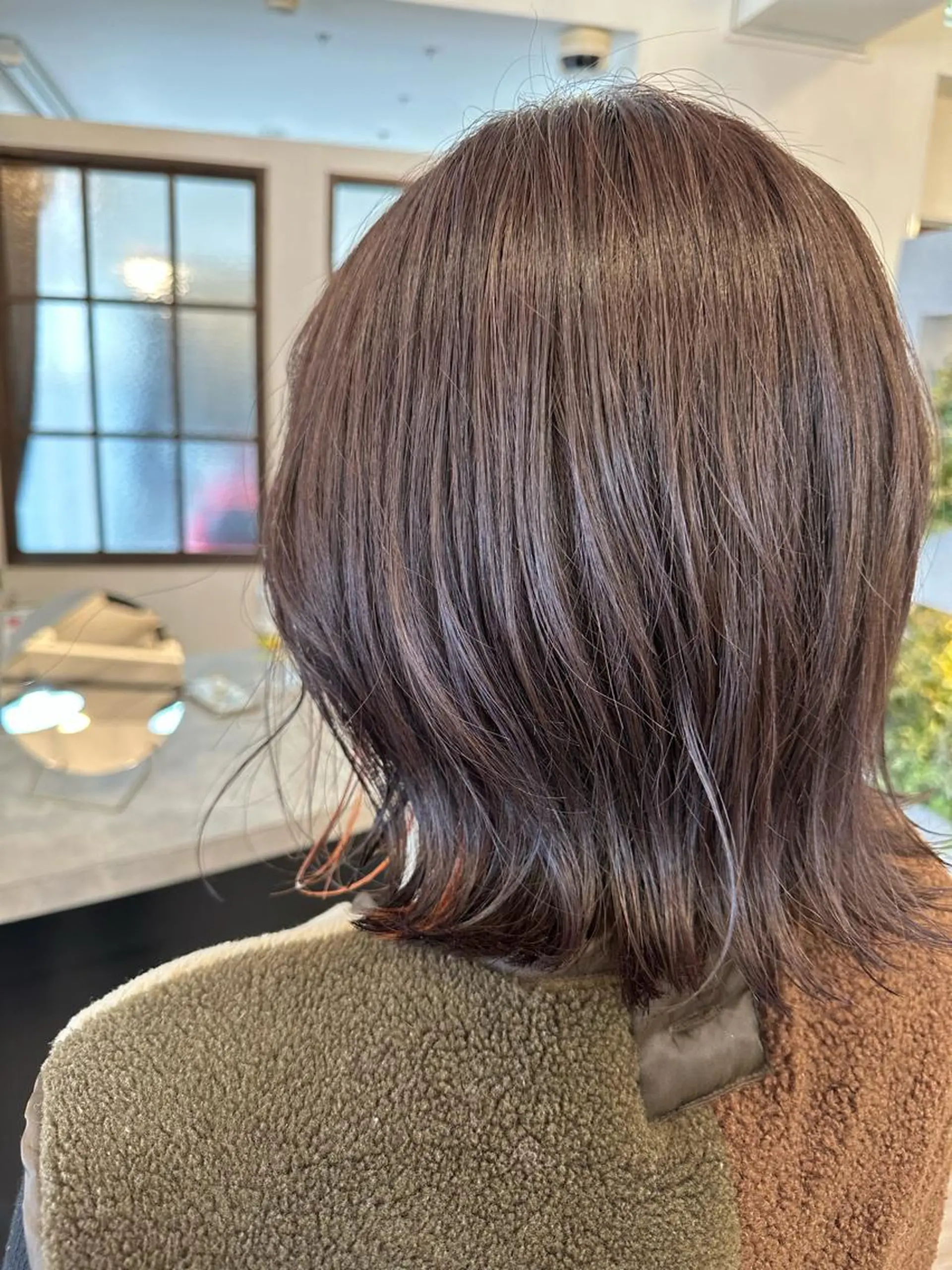 ミディアム カラー グレージュ ラベンダーカラー ラベンダーグレージュ ラベンダーグレー オレンジ sato ayaka ｜透明感カラー🫧のヘアスタイル