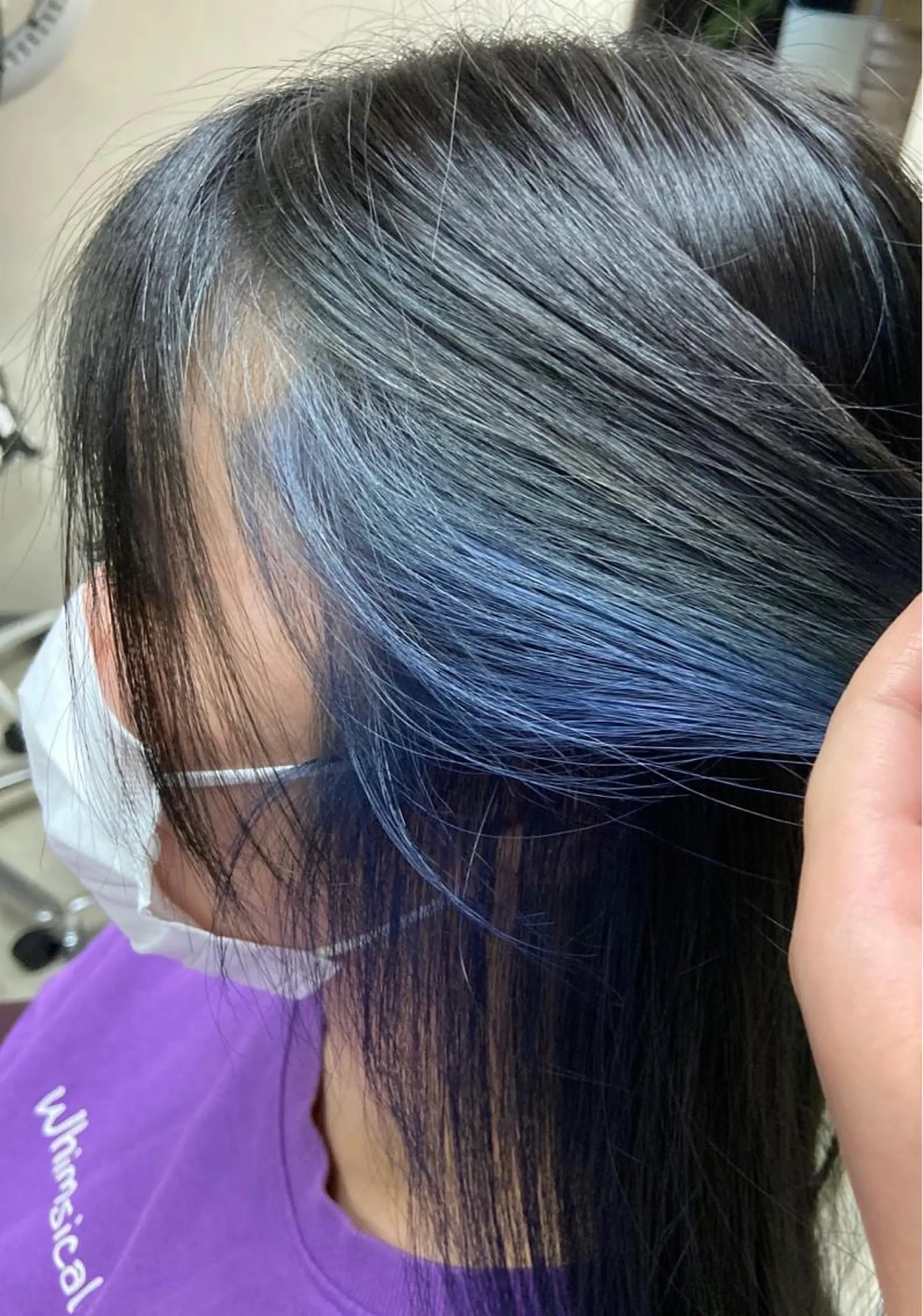 ロング カラー ブルーカラー ヘアカラー 千上 結希奈のヘアスタイル