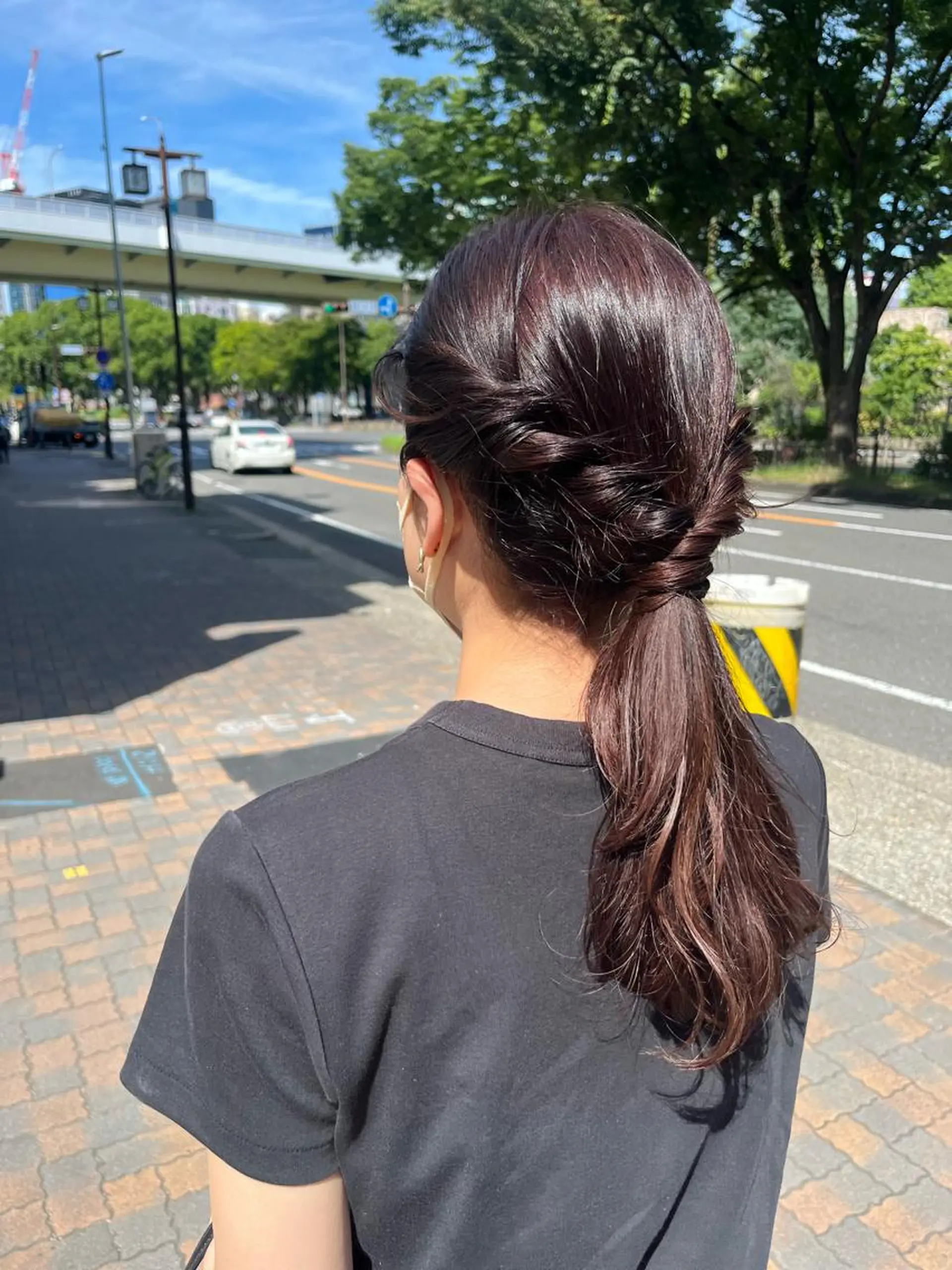 セミロング ヘアアレンジ 暖色カラー/ダブル カラー/名古屋/辻のヘアスタイル