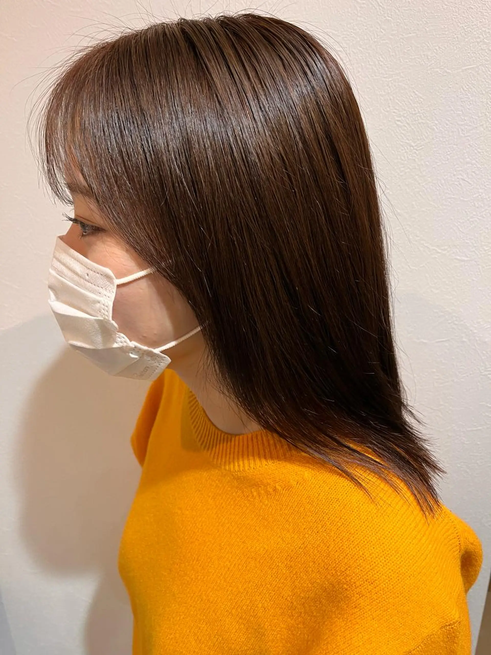 セミロング カラー イルミナカラー ヘアカラー 小野瀬 文哉のヘアスタイル