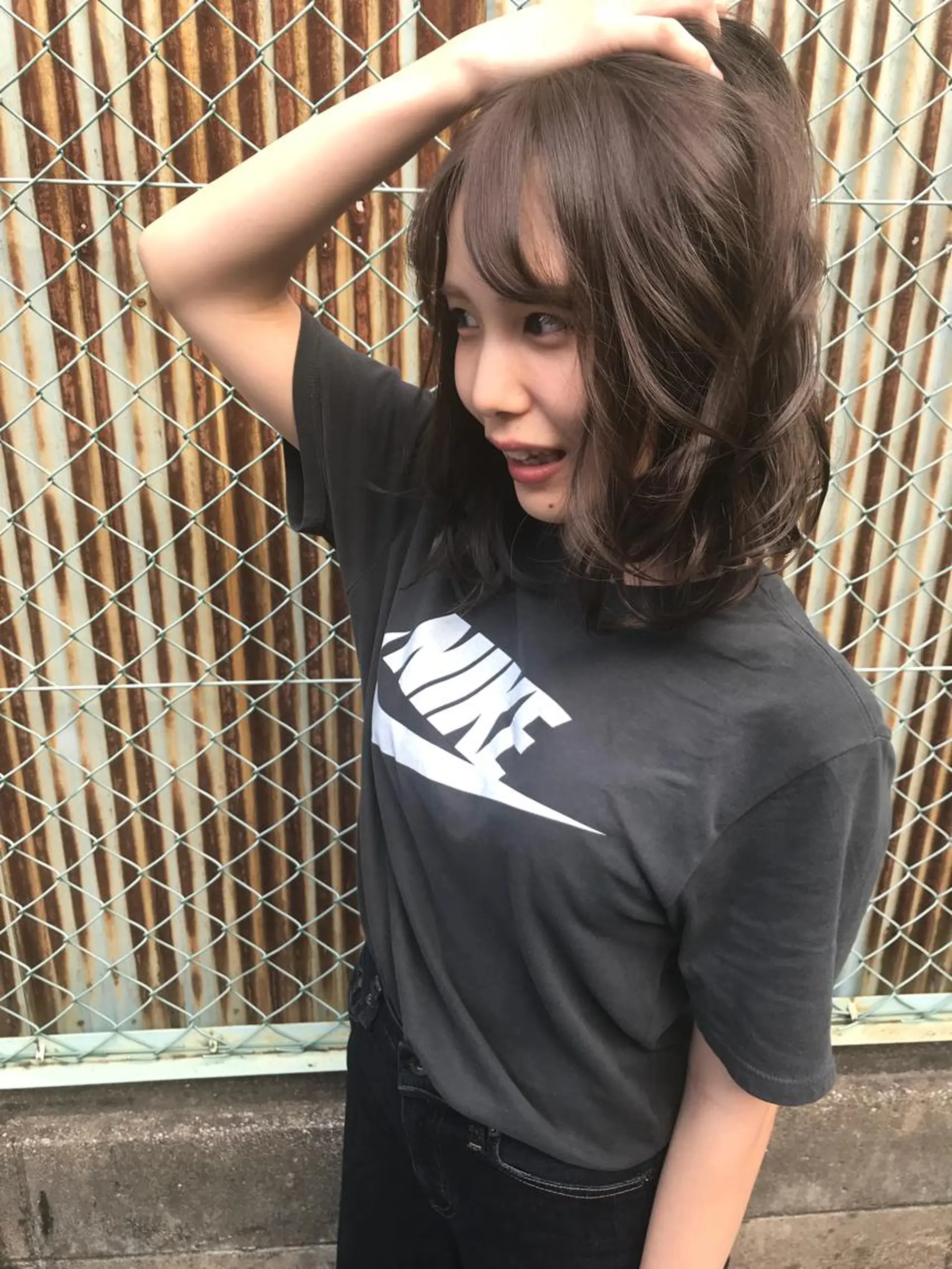 ミディアム カラー ヘアアレンジ ネイビーカラー Hair＆ＭakeEPIC所属・hair &make EPICRUMIのヘアスタイル