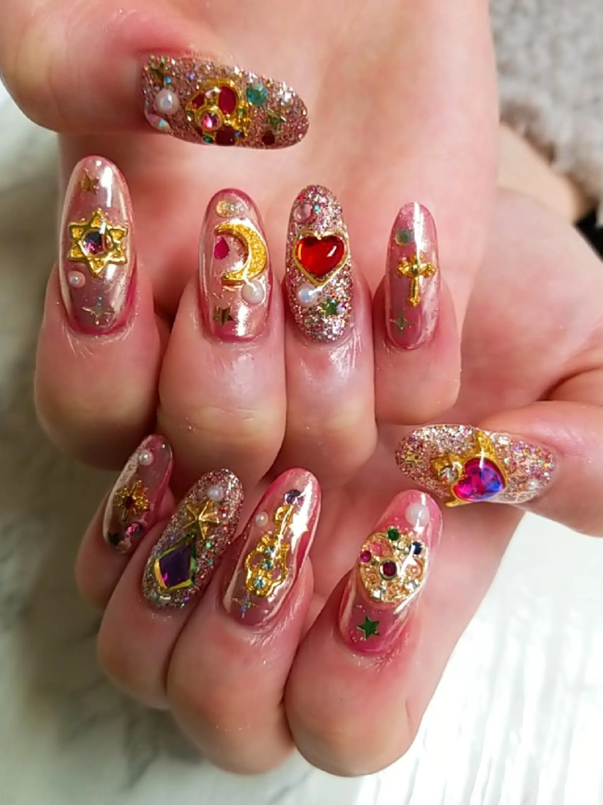 ネイル アートネイル ジェルネイル 持ち込み ニュアンスネイル パラジェル 河野ちえ (雑誌掲載サロン)のネイルデザイン