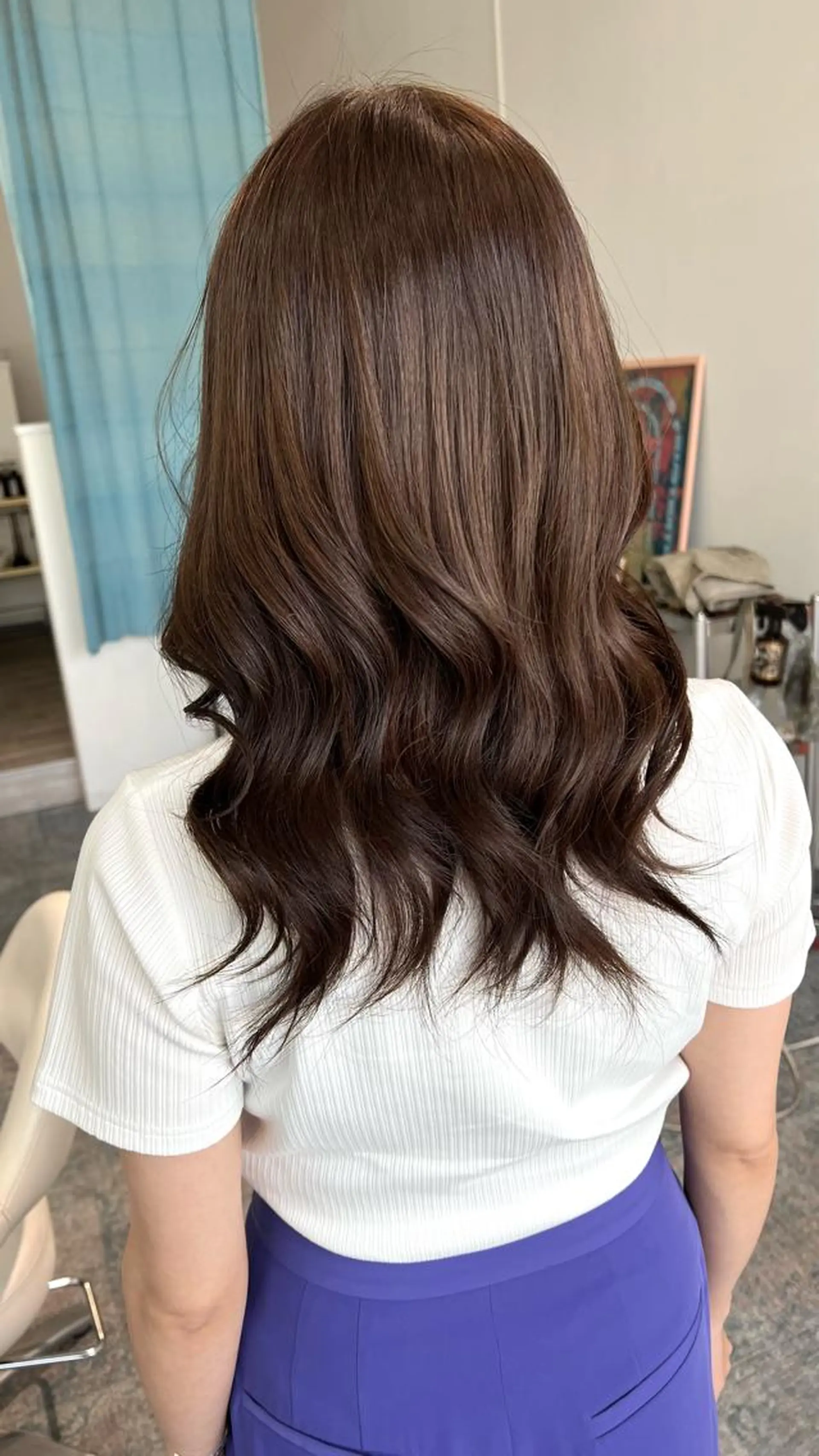 ロング カラー ブラウンカラー チョコレートブラウン ヘアカラー トリートメント カラー特化美容師 💎EIKI💎のヘアスタイル