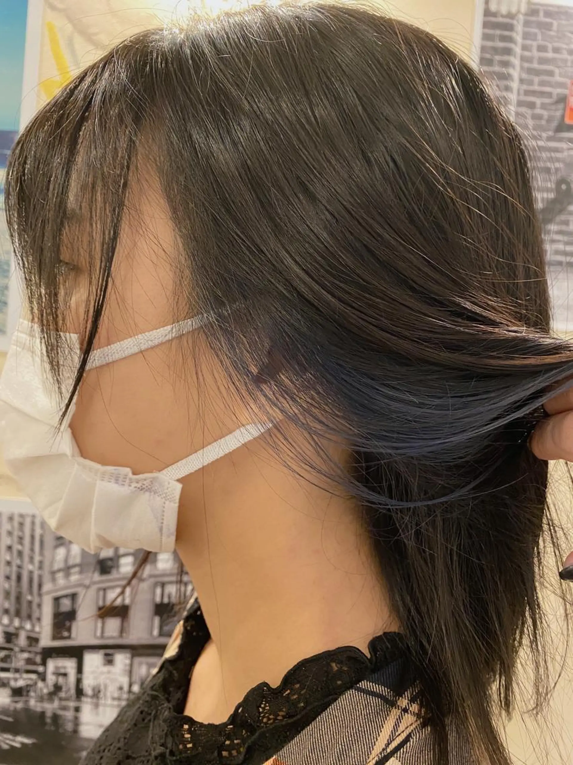 セミロング カラー オオネザワ ユカのヘアスタイル