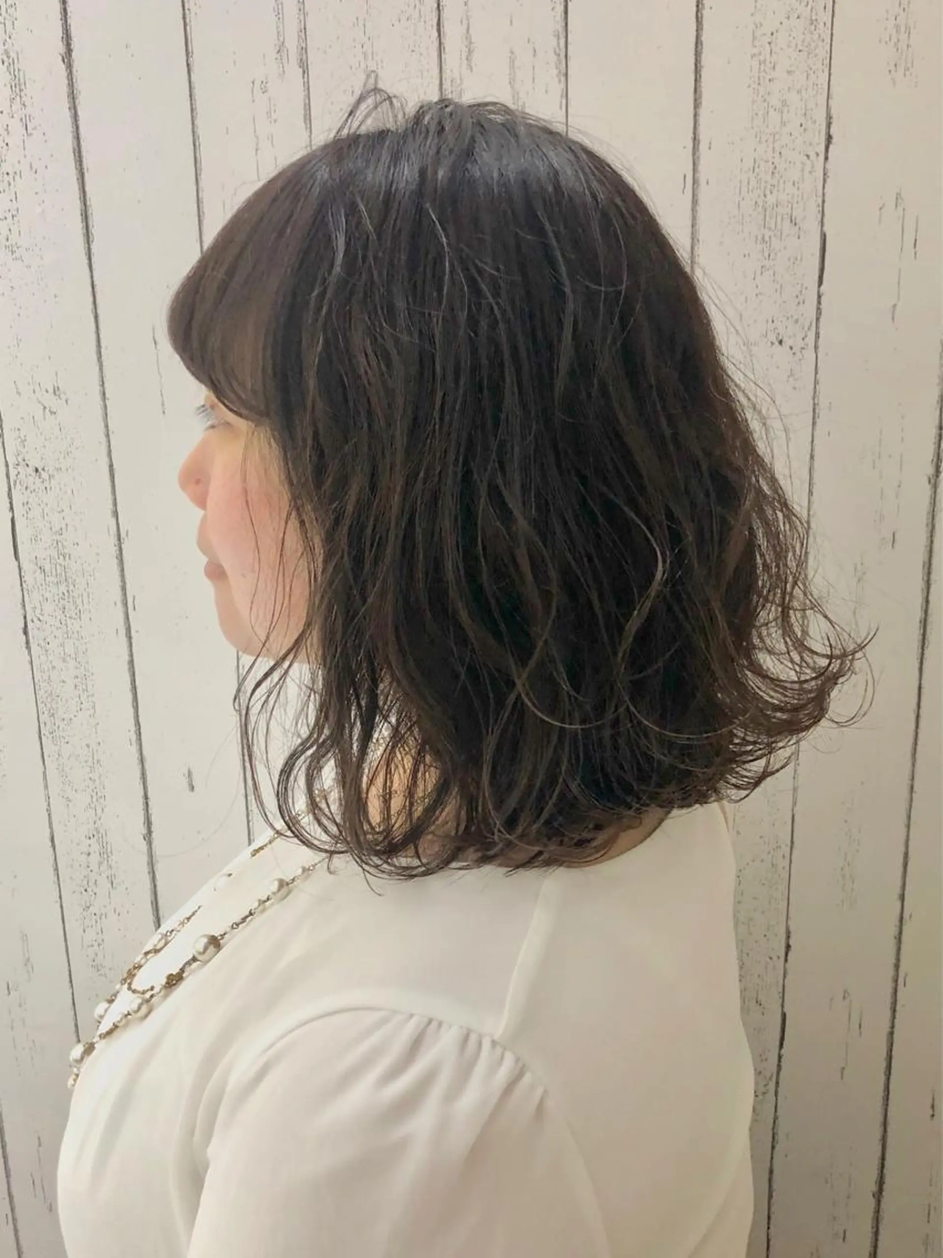 ミディアム ミディアムパーマ 【ニュアンスカラー・ 髪質改善】スズキカナのヘアスタイル