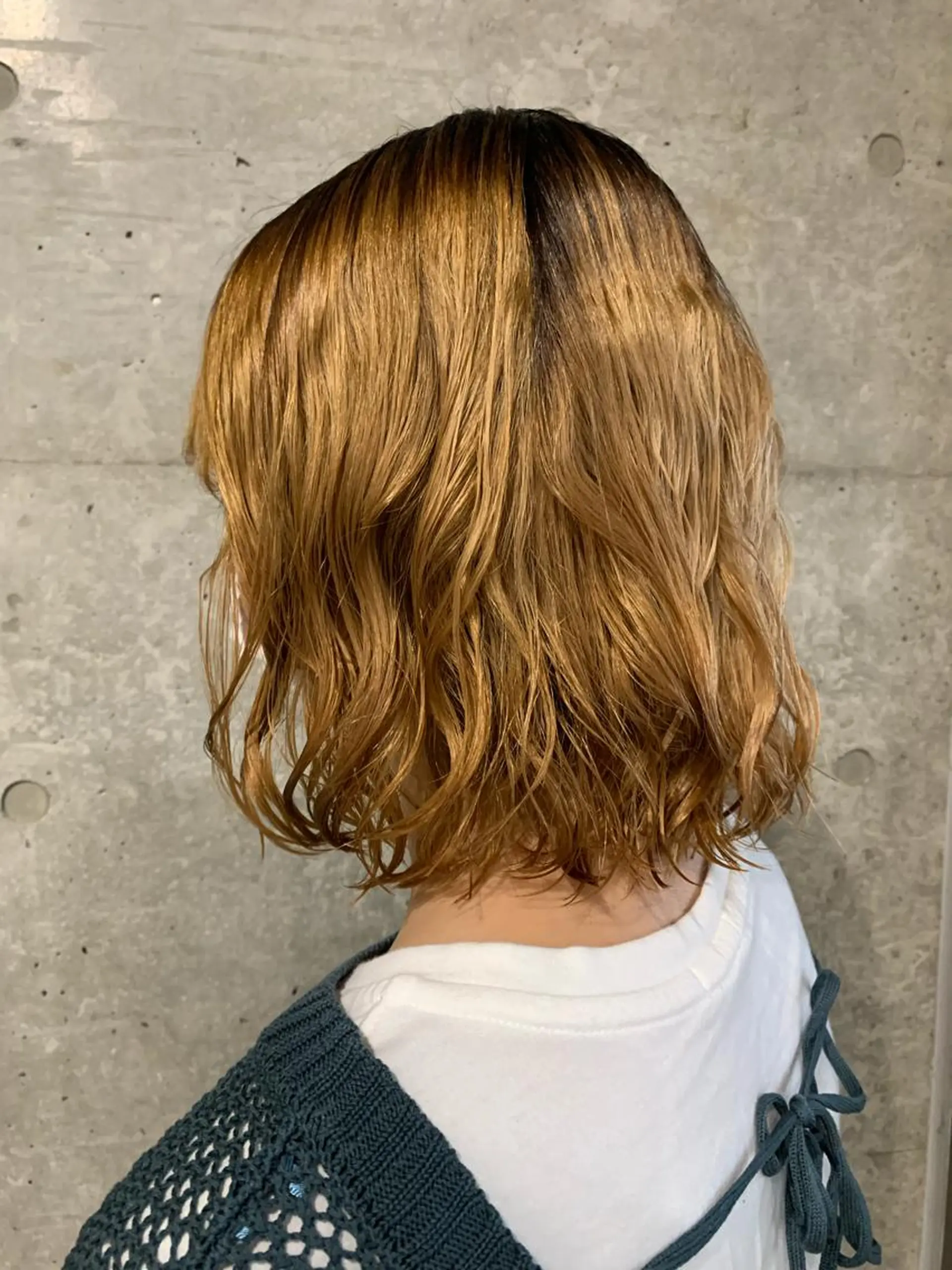 ロング カラー ボブパーマコテ巻き風 パーマNo1深江秀平のヘアスタイル