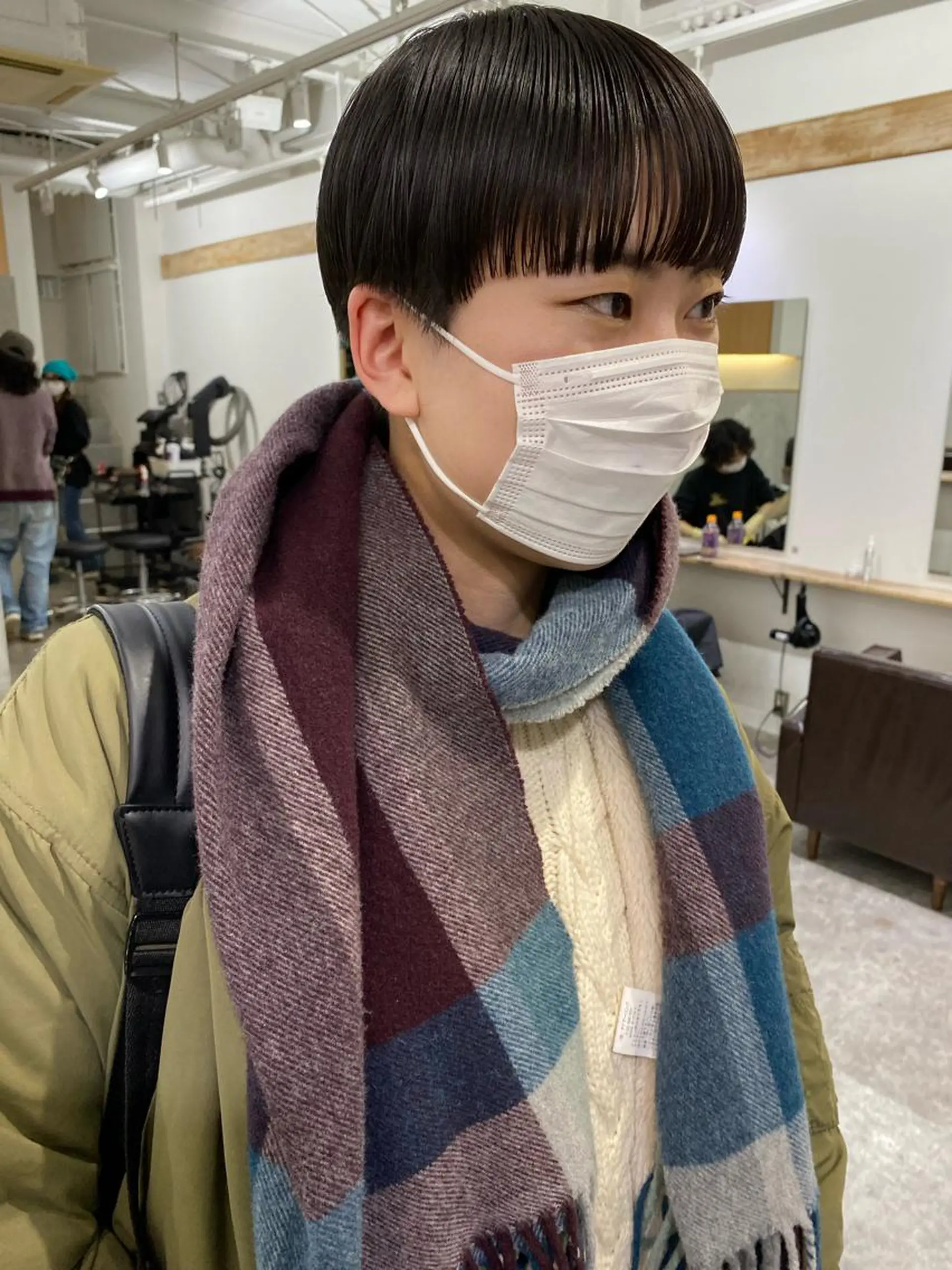 ショート ショートヘア 森貴裕/ベージュ/ パーマ/オリーブのヘアスタイル