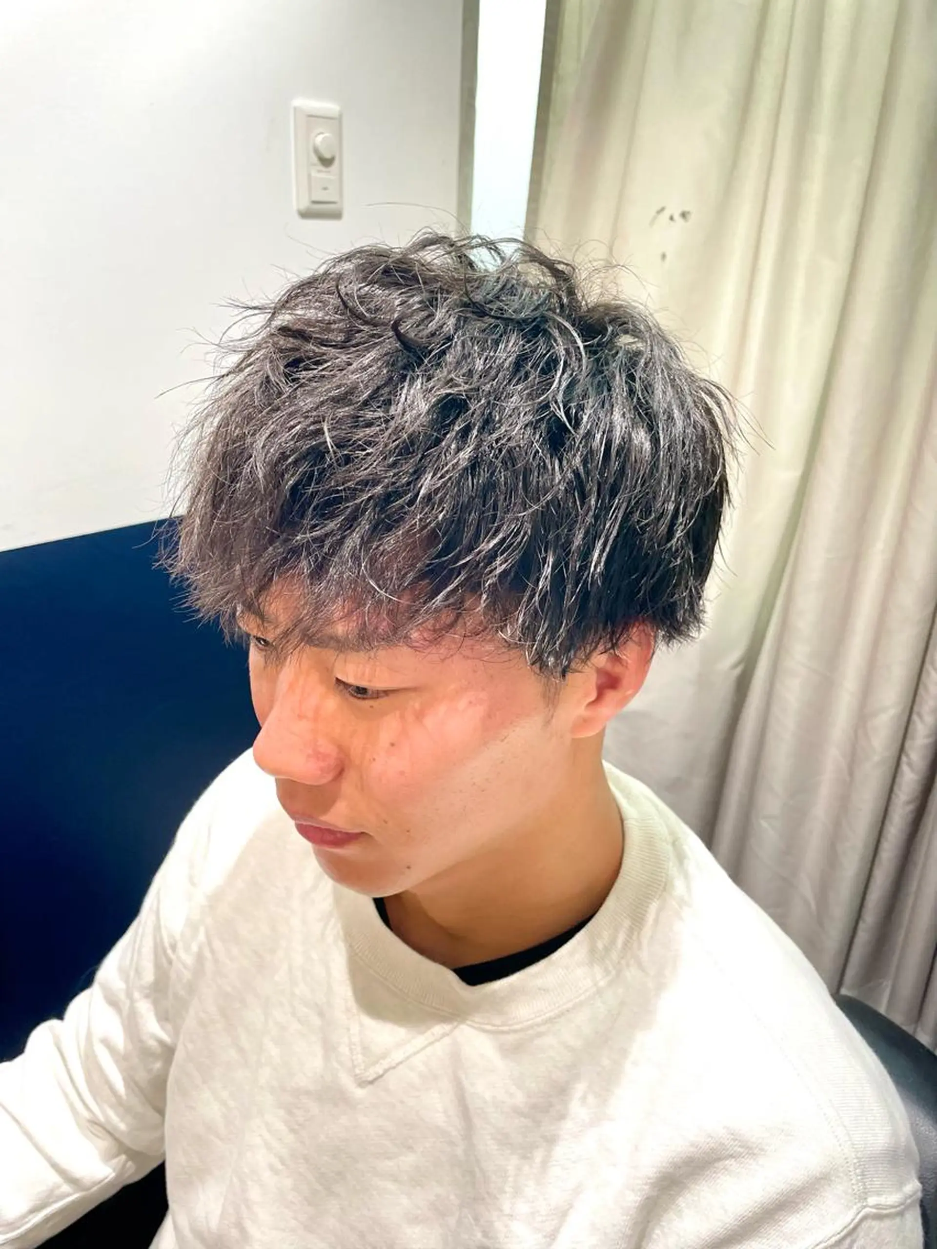 ショート パーマ メンズ メンズパーマ ツイストスパイラルパーマ スパイラルパーマ カット パーマ 銀座メンズカット/ 銀座メンズパーマ/のヘアスタイル