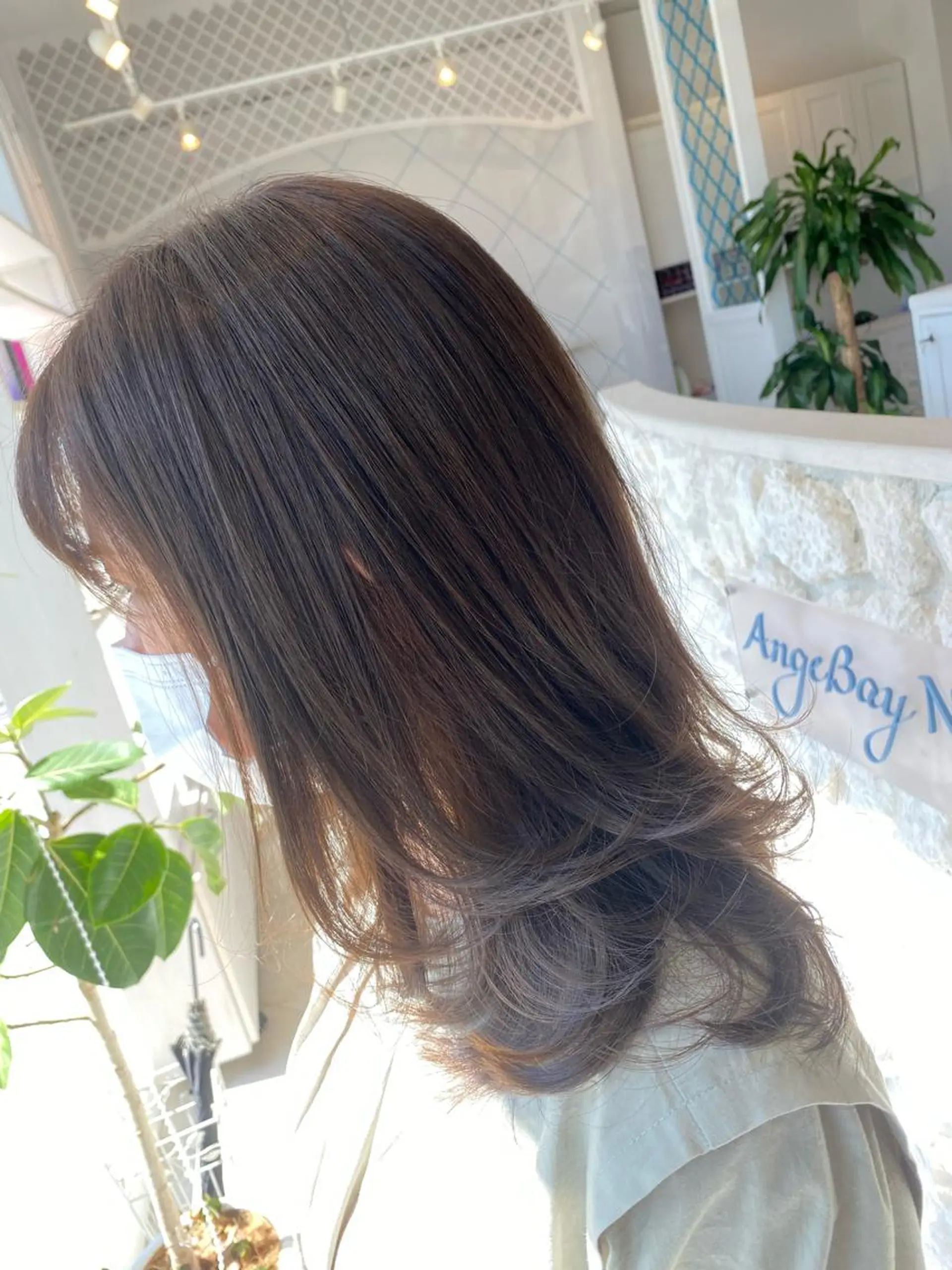 ロング カラー 饒平名 知也のヘアスタイル