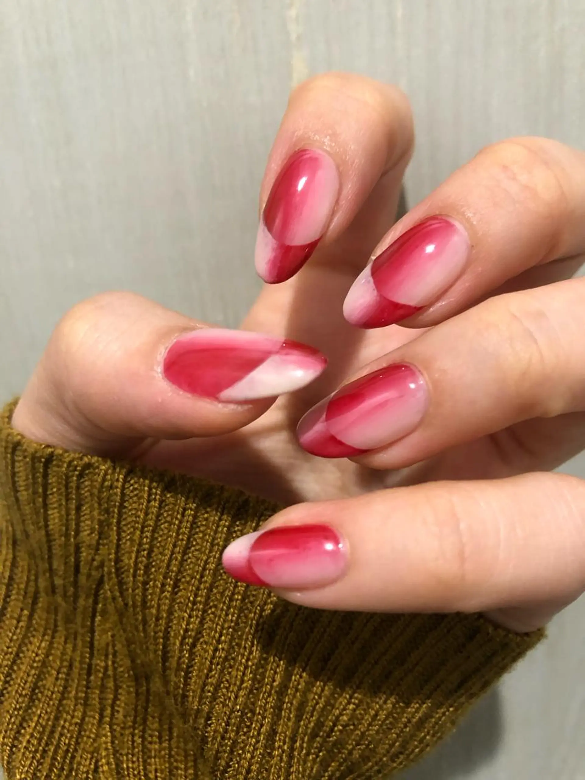 ネイル フレンチネイル グラデーション オンブレフレンチ ハンドネイル Nakano Kanaのネイルデザイン