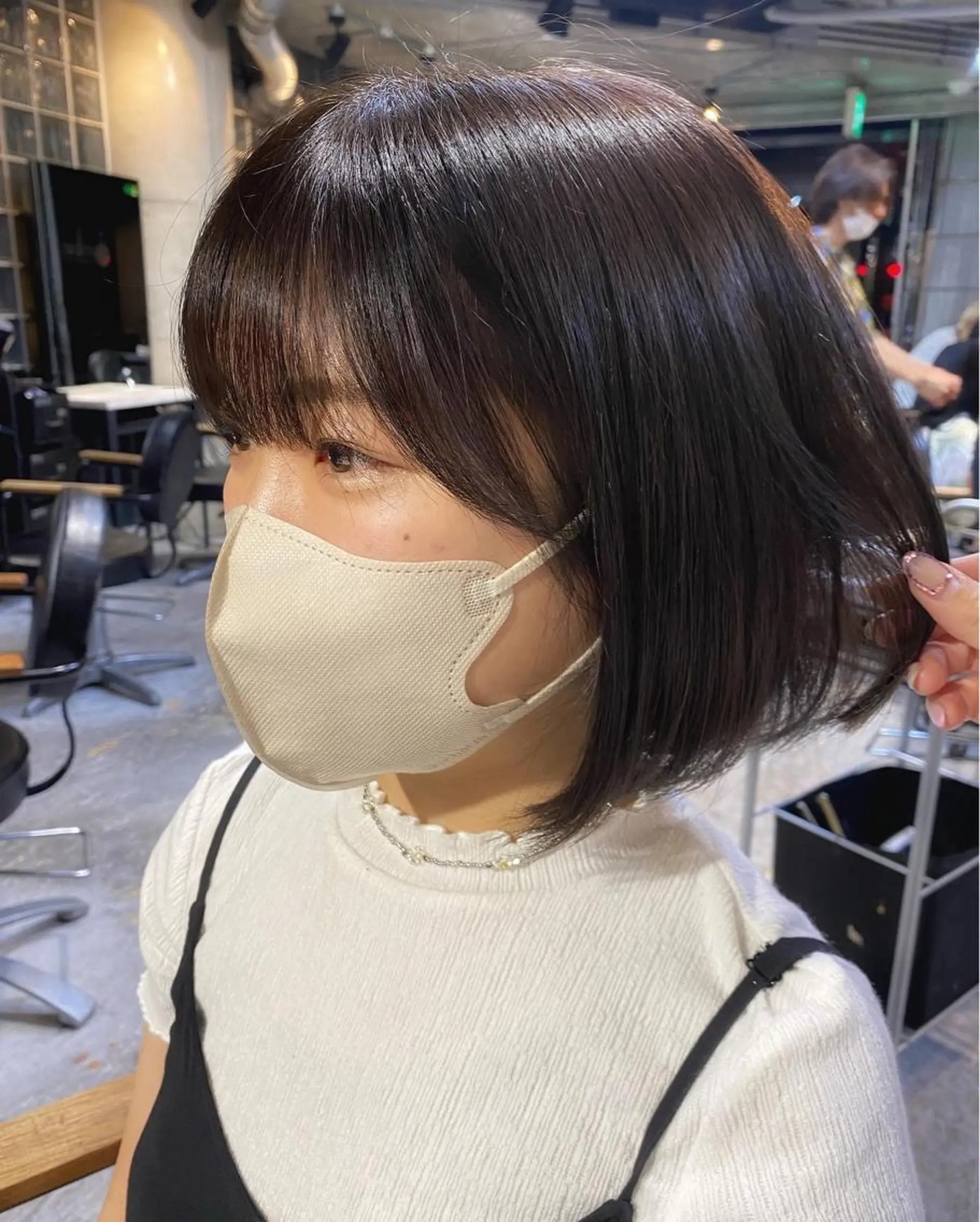 ショート ボブ 縮毛矯正 大橋 美咲のヘアスタイル