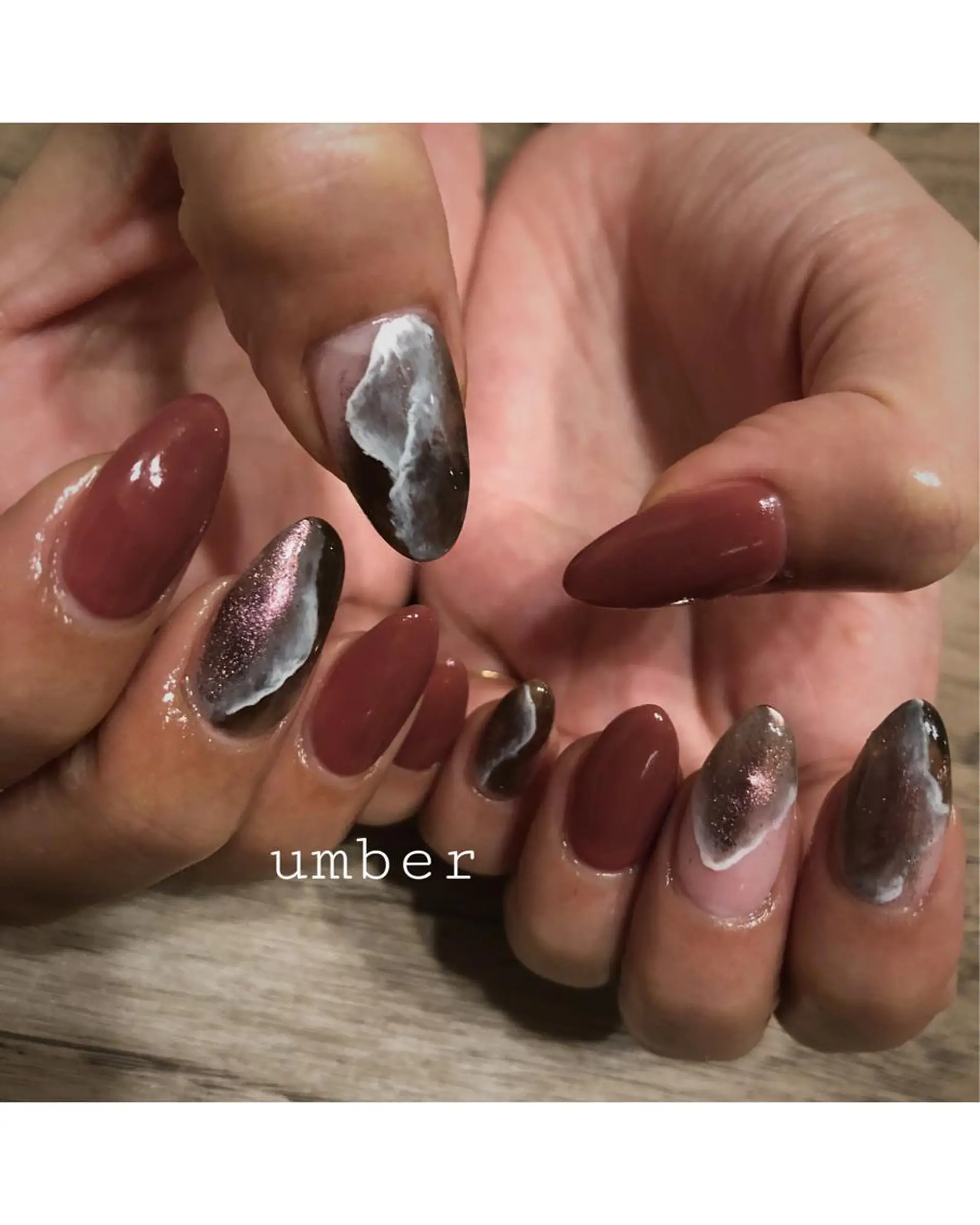ネイル クリアネイル フットネイル フレンチネイル グラデーション マグネットネイル ハンドネイル umber 三茶1分のネイルデザイン