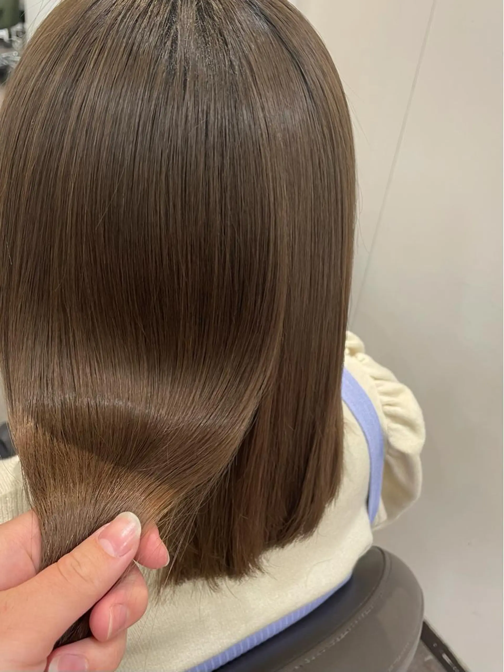 ミディアム 髪質改善 トリートメント ニュアンスネイル/ ボブ/まちゃこのヘアスタイル