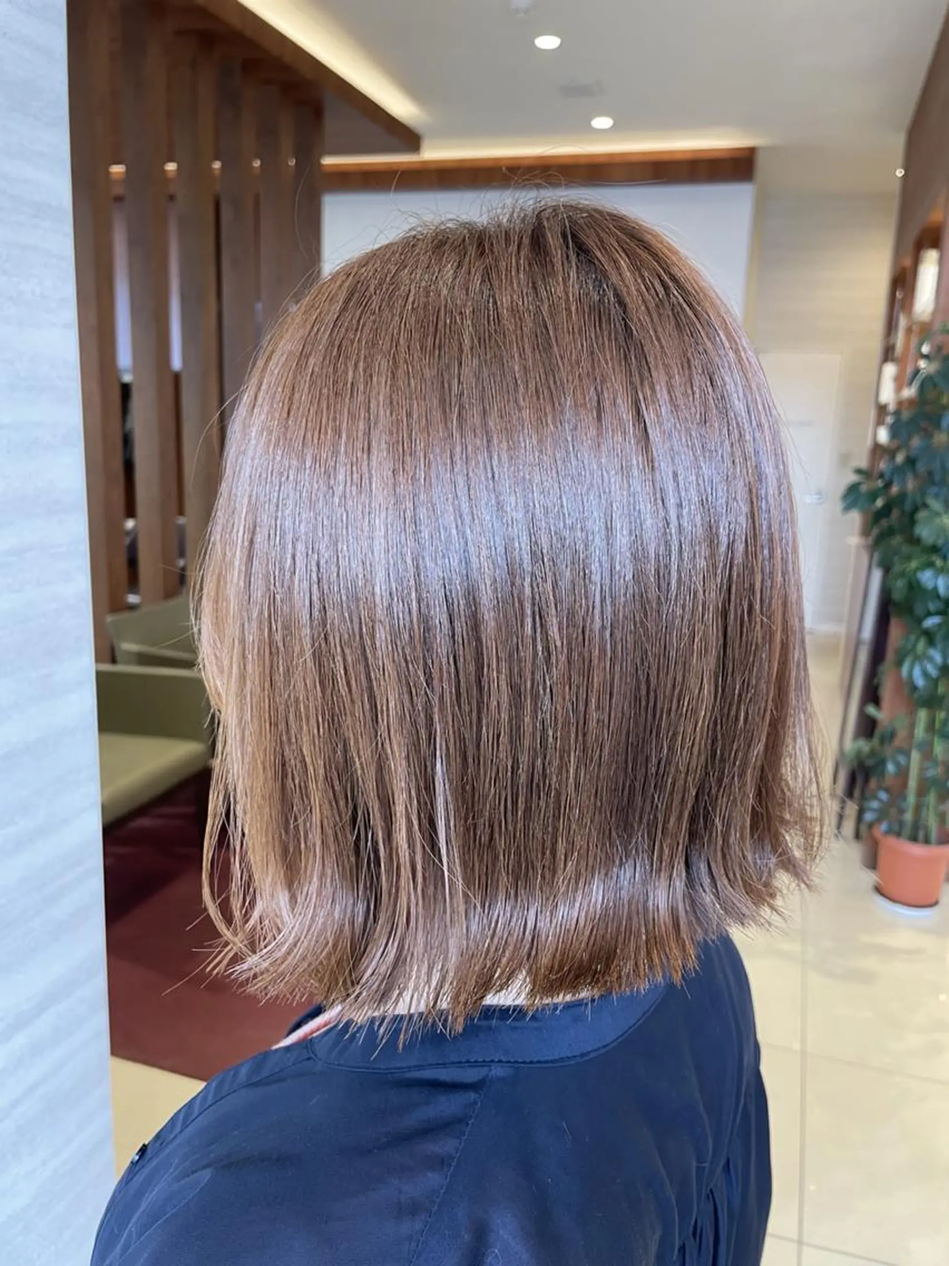 ミディアム 切りっぱなしボブ ボブ おおづの みかるのヘアスタイル