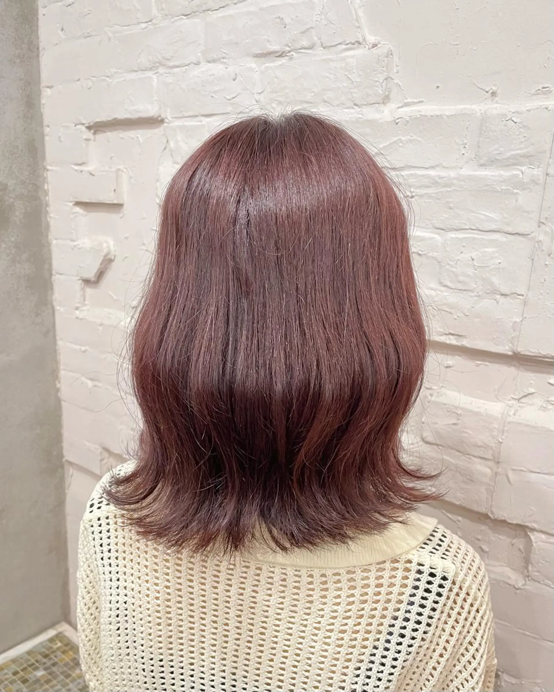 ミディアム カラー カット ヘアカラー トリートメント 【ピンク/韓国ヘア/ ヘアセット】亜海のヘアスタイル