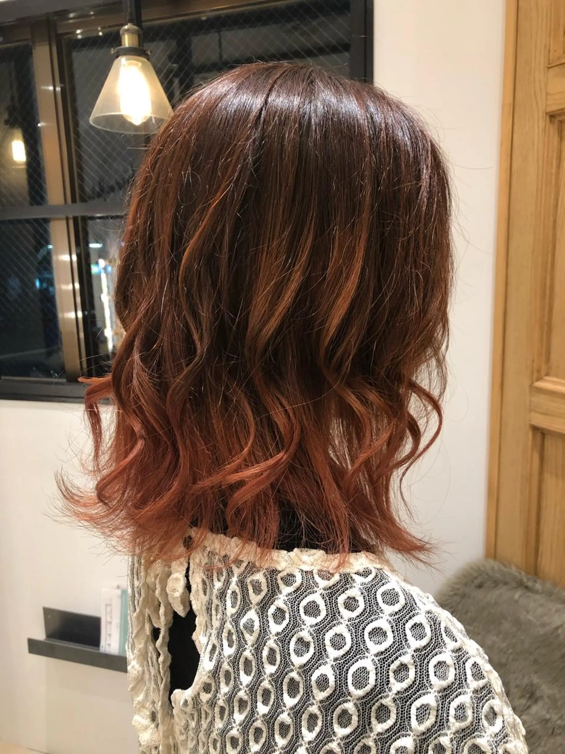 セミロング カラー 髪質改善⭐️透明感 カラーノグチショウタのヘアスタイル