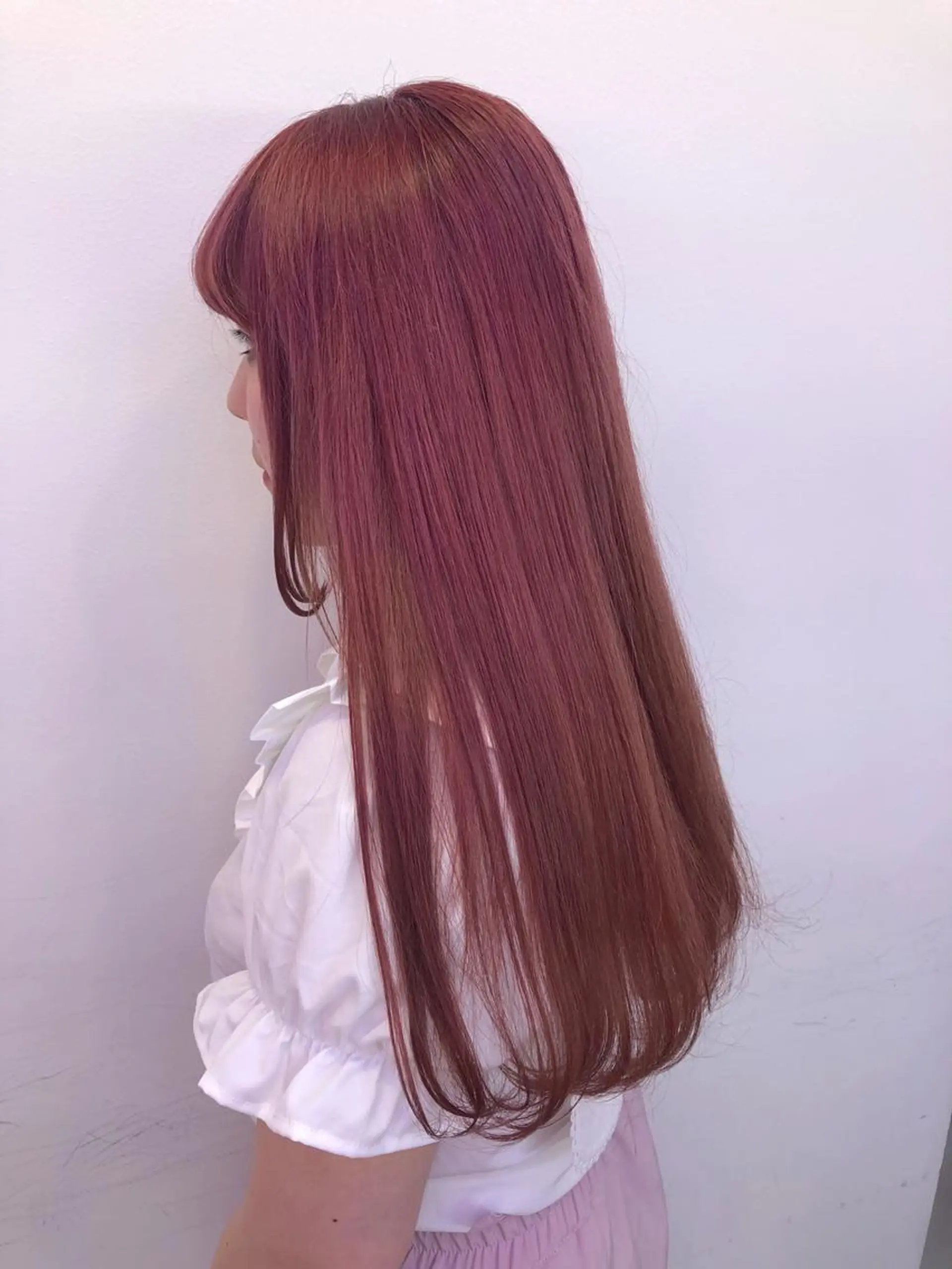 ロング カラー パーマ ヘアアレンジ メンズ ネイル マツエク・マツパ ピンクカラー カラーマツエク ピンク 天神レイヤーカット No.1💖マユカのヘアスタイル