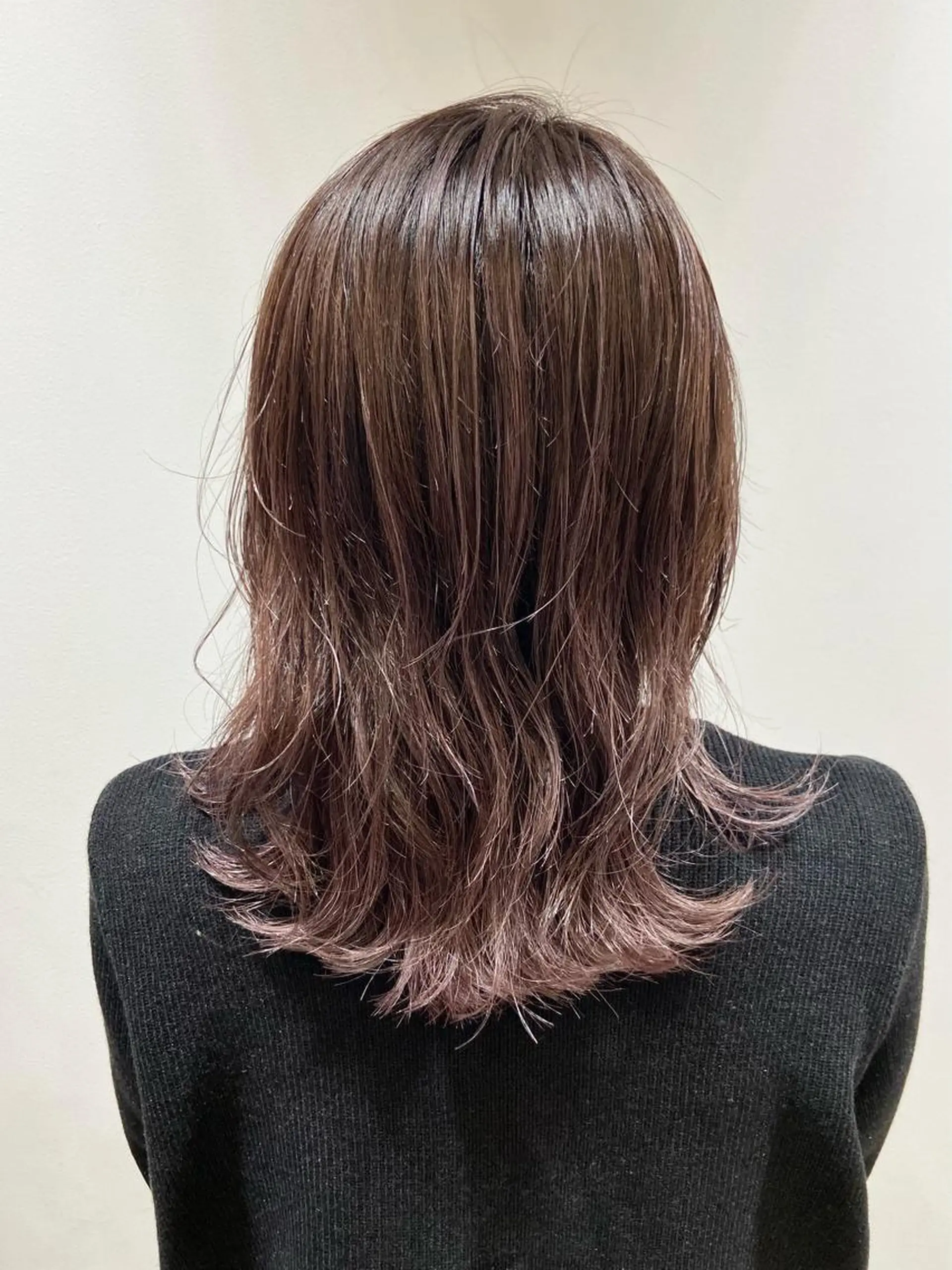 ミディアム カラー ヘアカラー 🐺ウルフ/レイヤー 似合わせ‎🤍沙羅のヘアスタイル