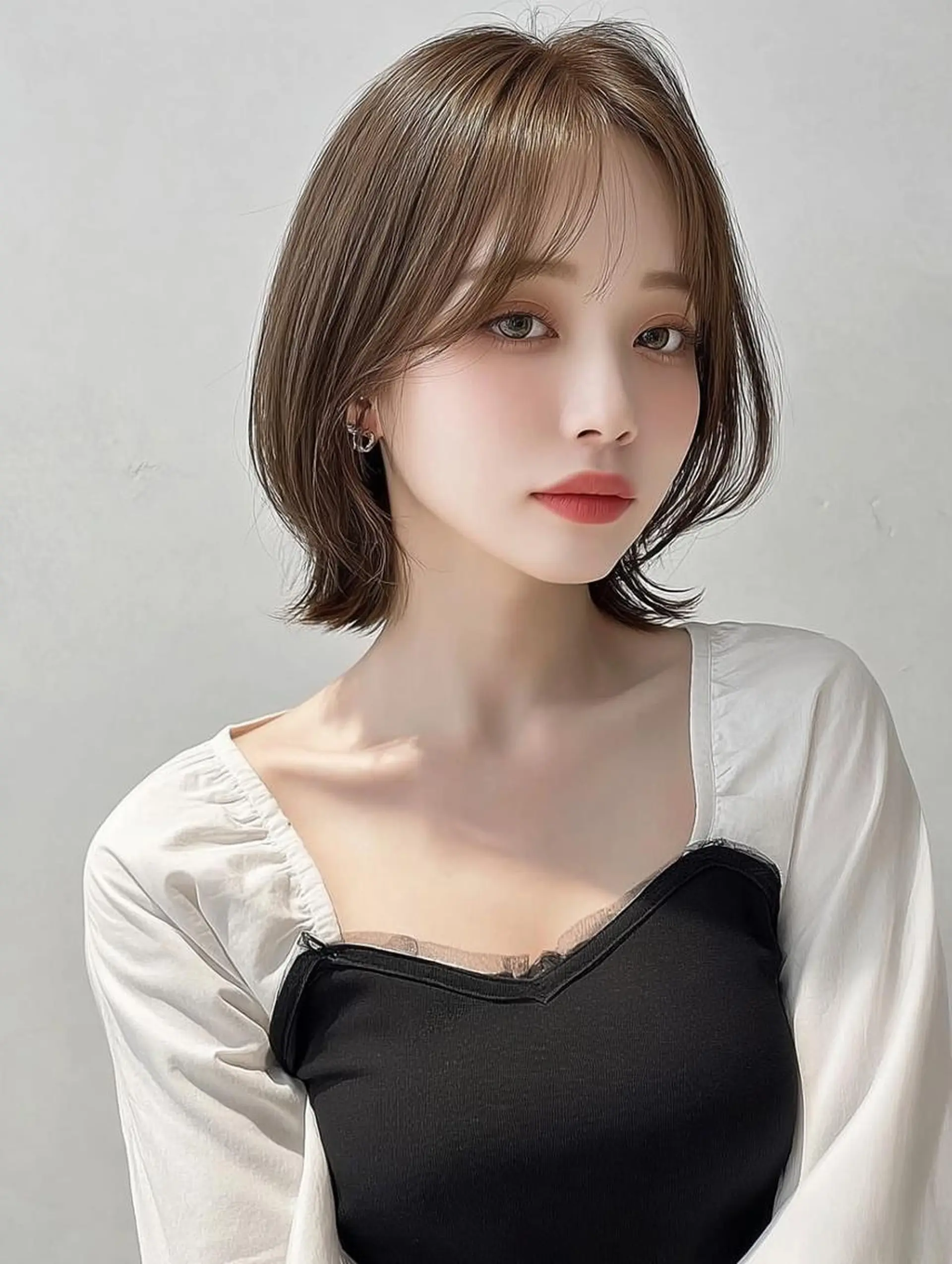 ミディアム ボブ 髪質改善 似合わせカット 小顔カット カット ヘアカラー IKU ミニボブ名古屋のヘアスタイル