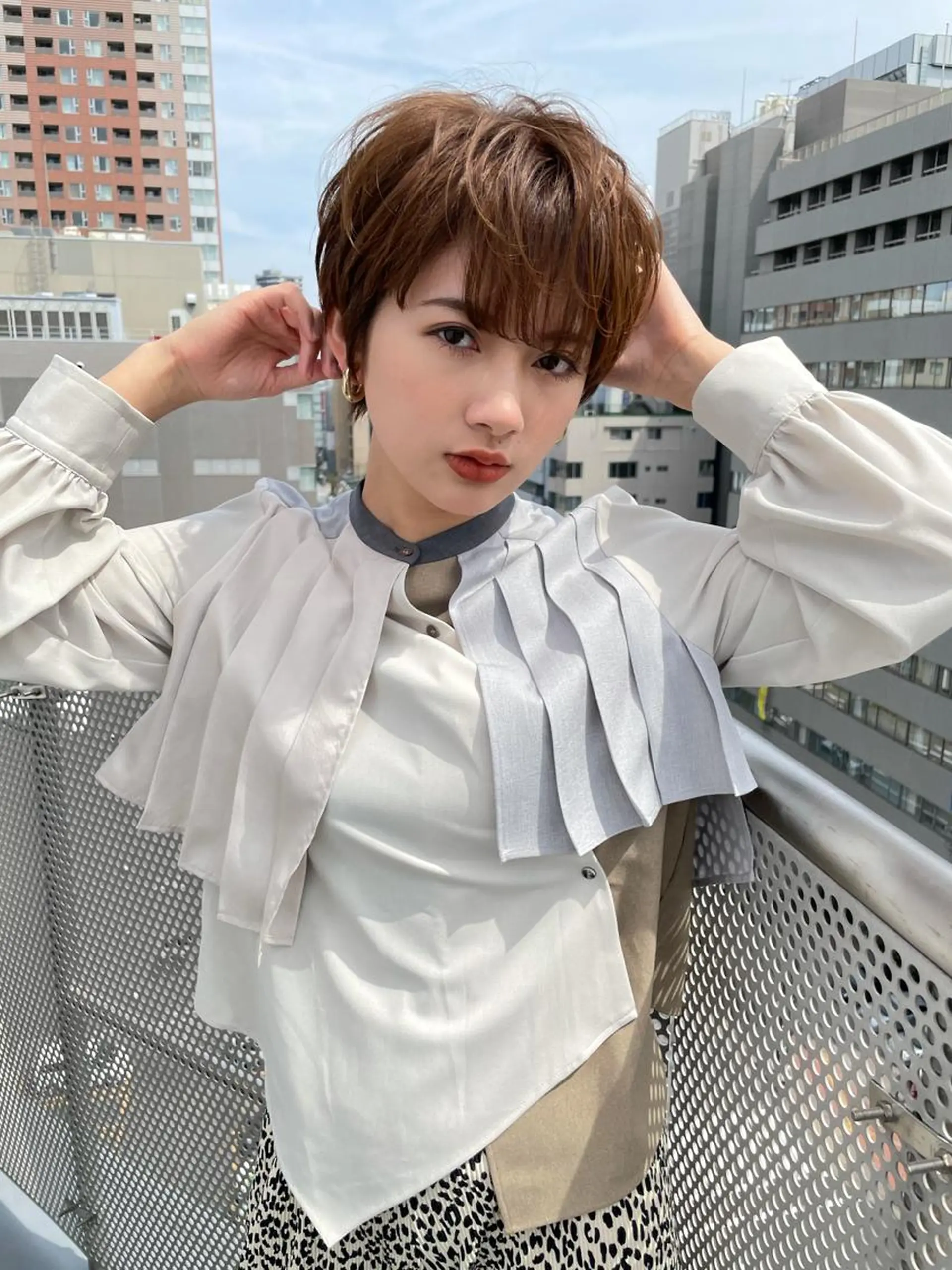 ショート カラー カット ヘアカラー トリートメント 縮毛/ショート/ ボブ/レイヤー/小原のヘアスタイル