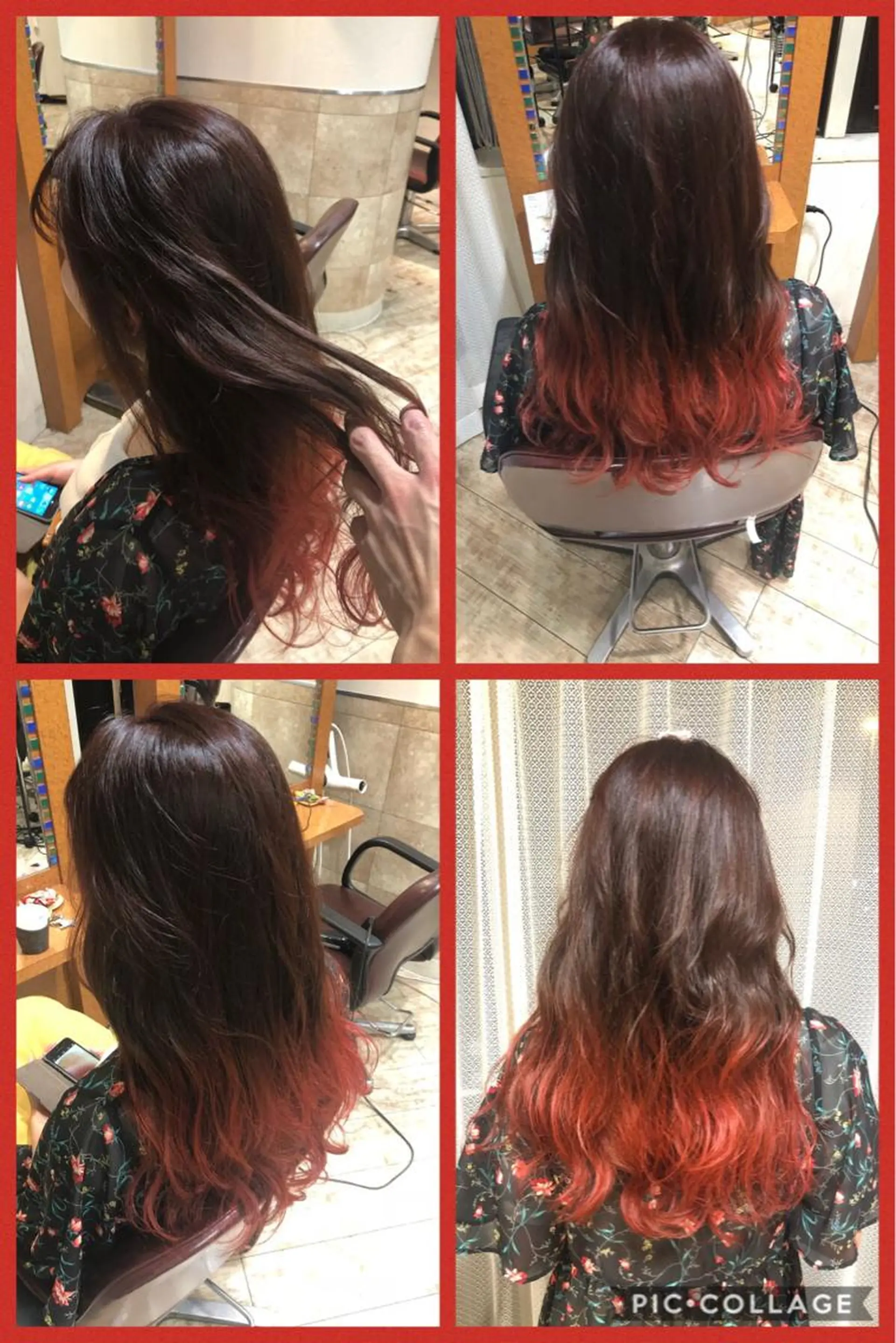 ロング カラー ブリーチ グラデーションカラー ピンクカラー 100%髪質改善特化 TRUNSのヘアスタイル