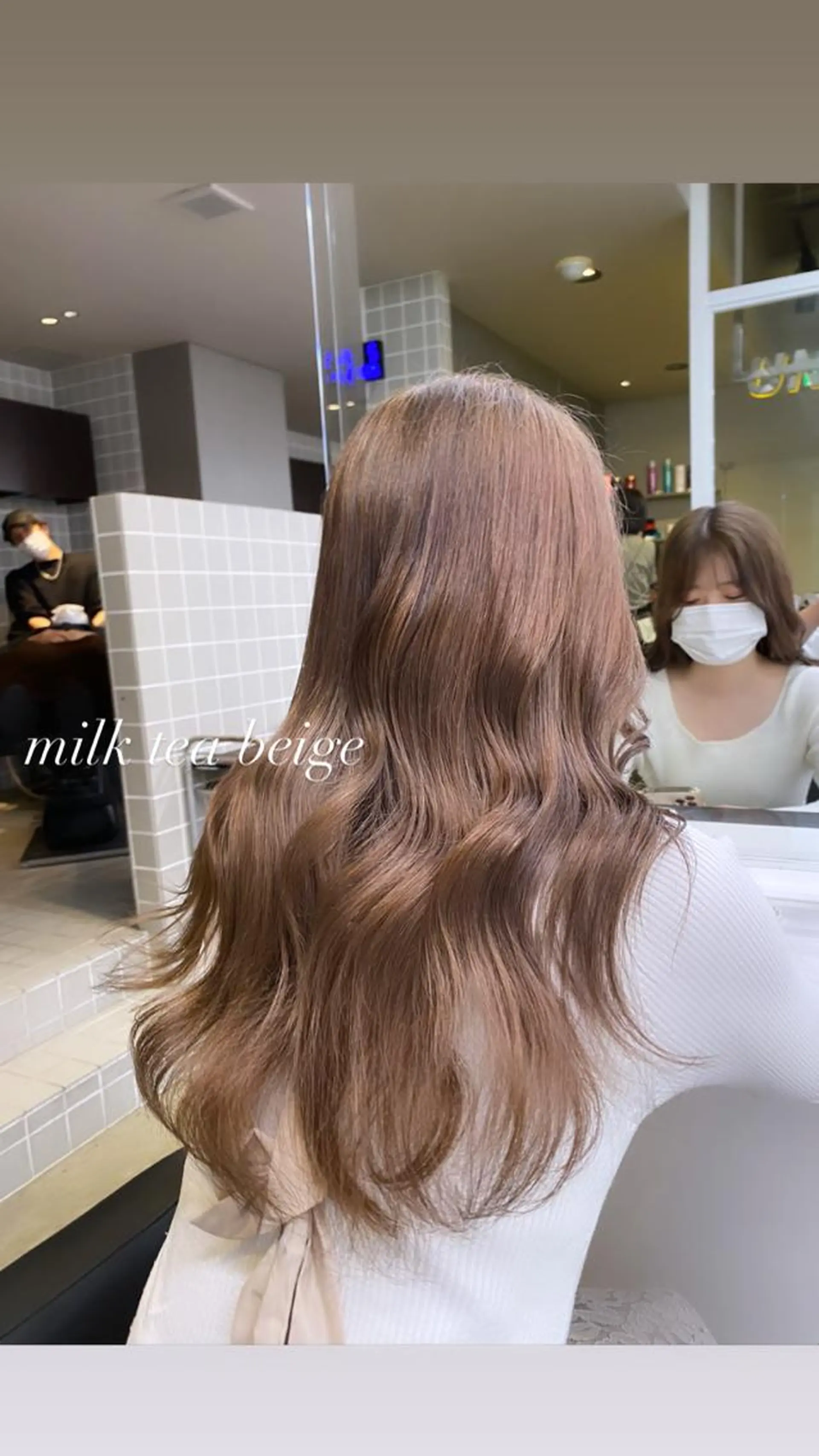 セミロング カラー ヘアカラー トリートメント ヘアセット 韓国/トレンド レイヤー【101】のヘアスタイル