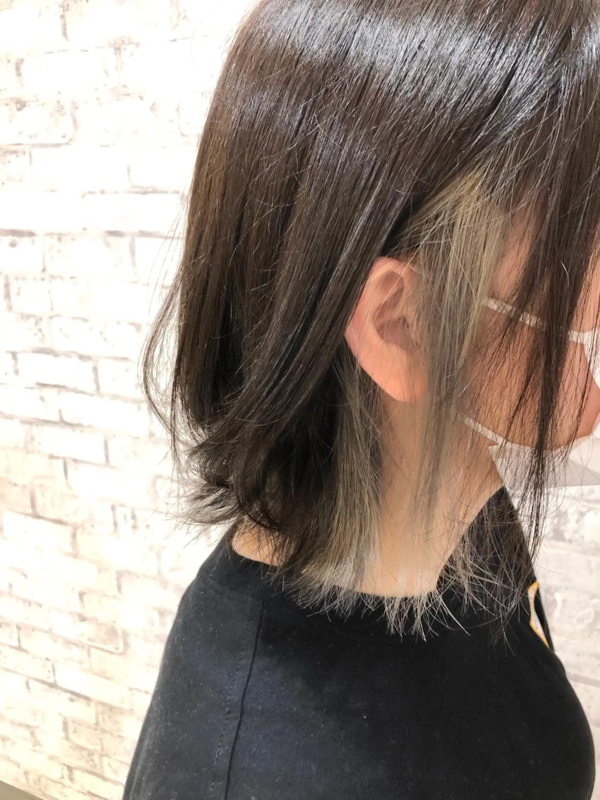 ショート カラー ヘアアレンジ イヤリングカラー グレージュ インナーカラー ボブ ショートヘア カット ヘアカラー トリートメント 秋山 幸太のヘアスタイル