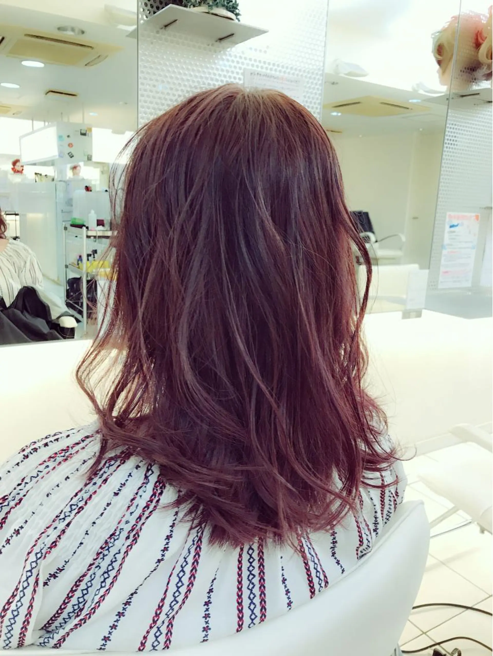 セミロング カラー バレイヤージュ メッシュ ピンクカラー レイヤーカット 相武台ショート特化 💐川崎希💐のヘアスタイル
