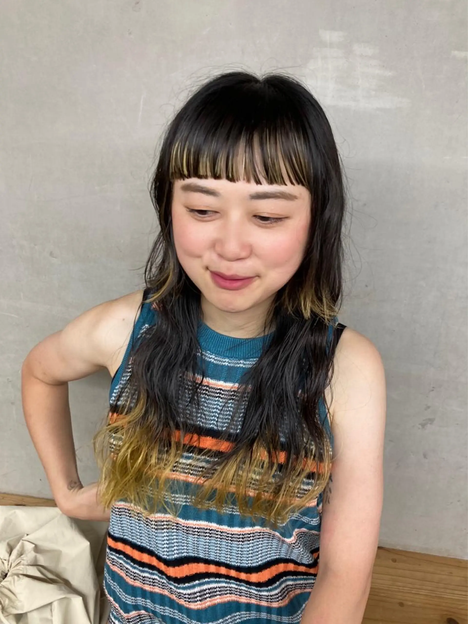 ロング カラー パーマ ヘアアレンジ BRUNTJET所属・MAEDA MADOKAのヘアスタイル