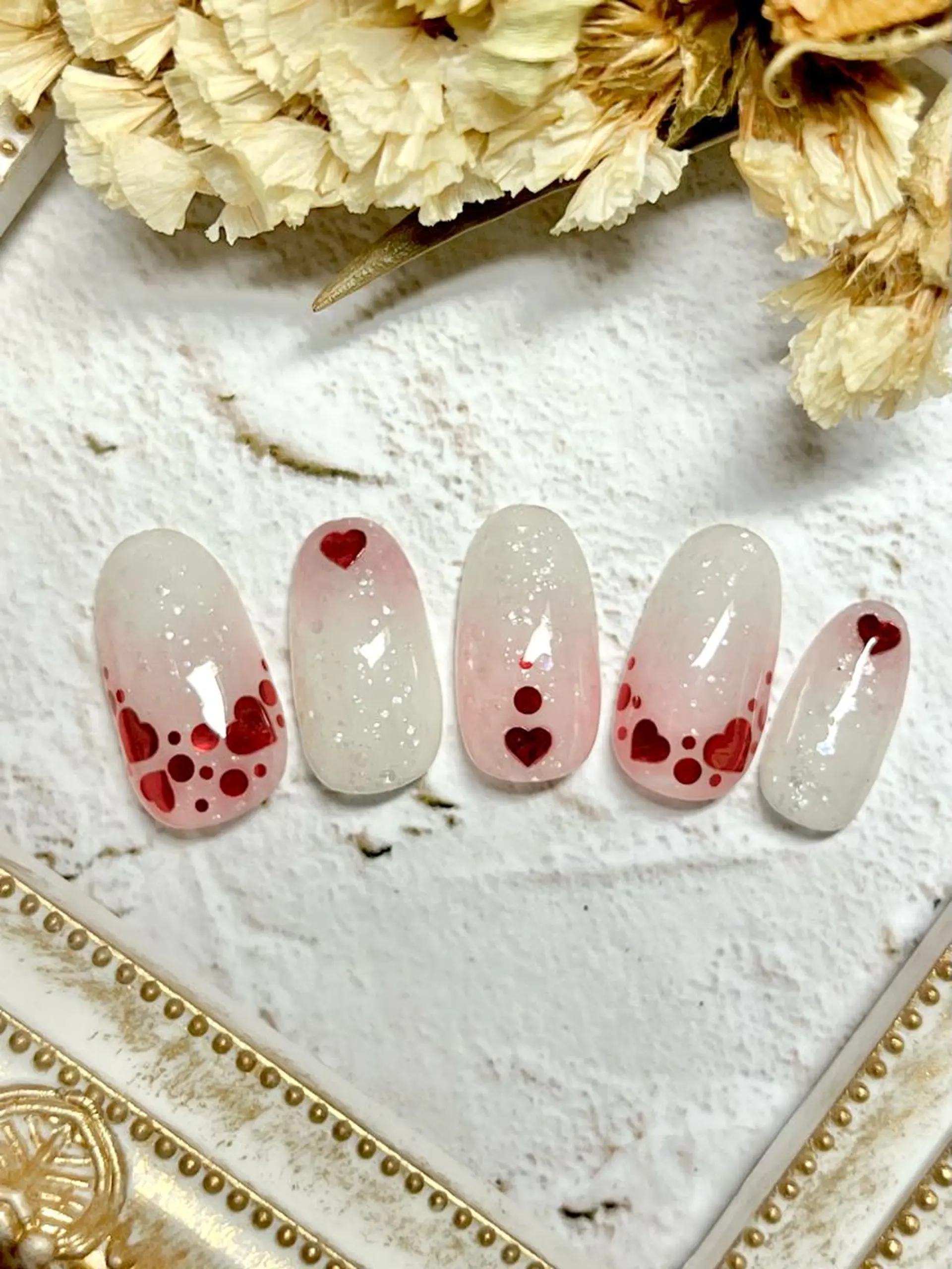 ネイル ハート ホログラムネイル beautiful dreamerのネイルデザイン