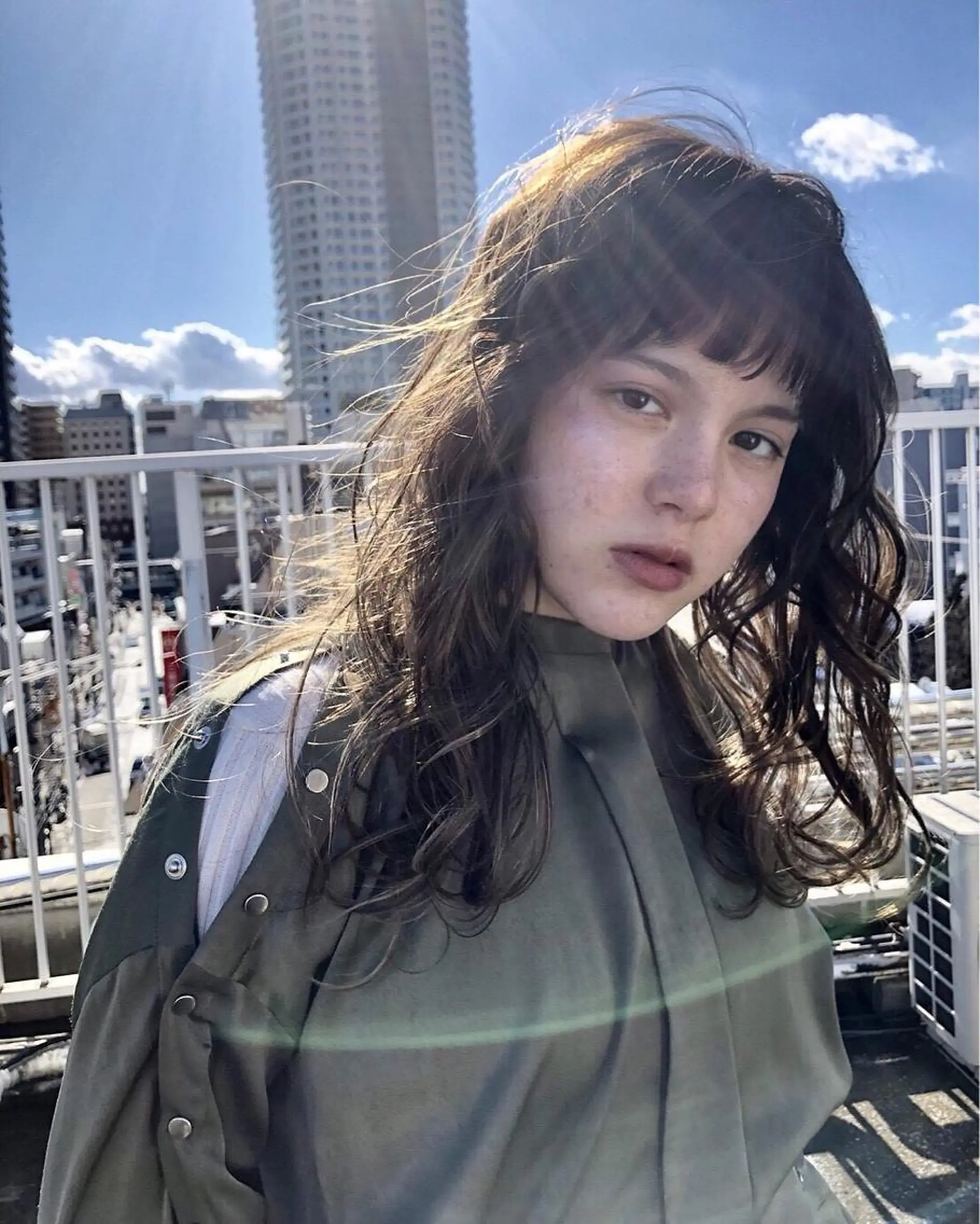 セミロング パーマ 緑川 瑞穂のヘアスタイル