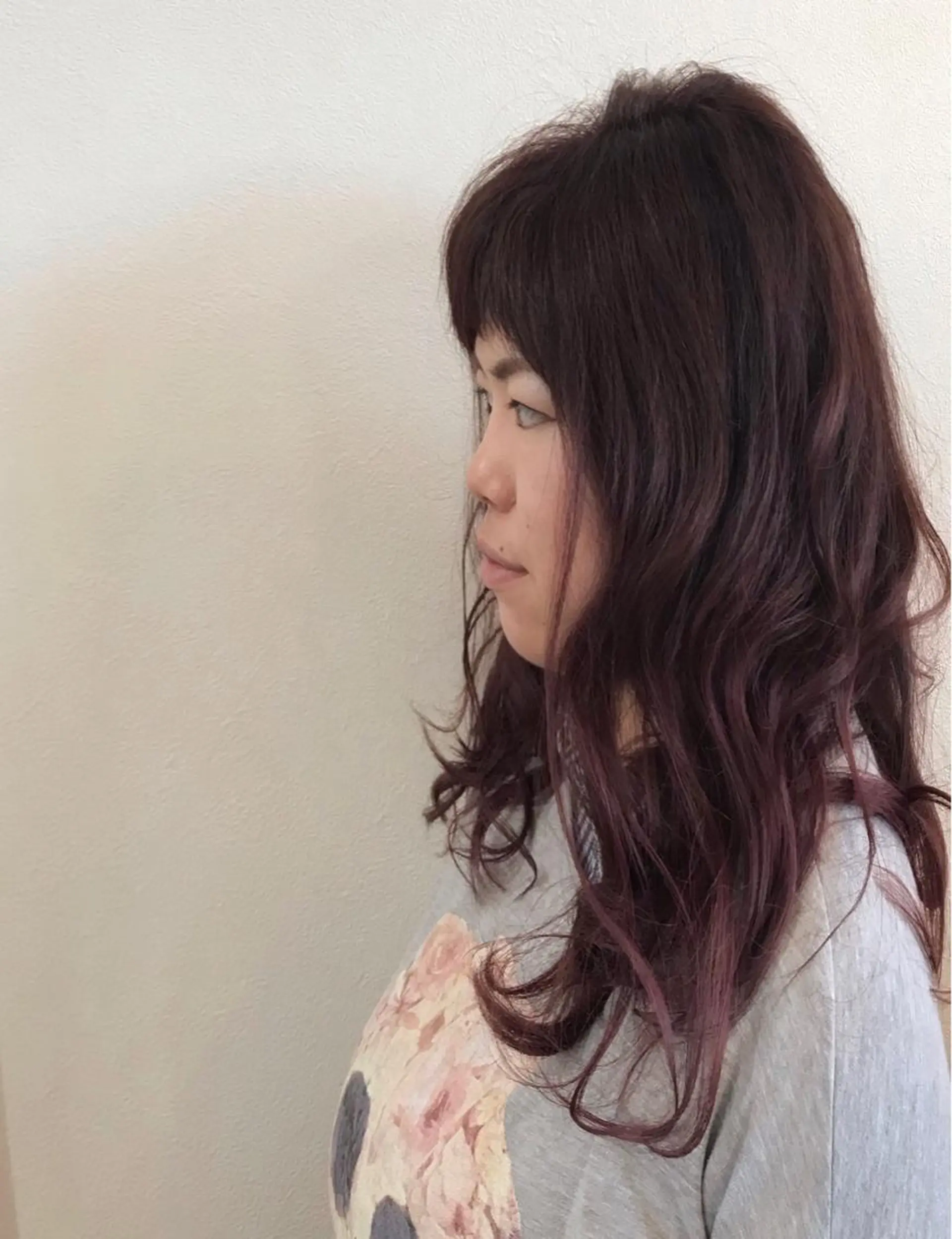 セミロング カラー ピンクカラー カット ヘアカラー トリートメント Rug Relief 吉田のヘアスタイル