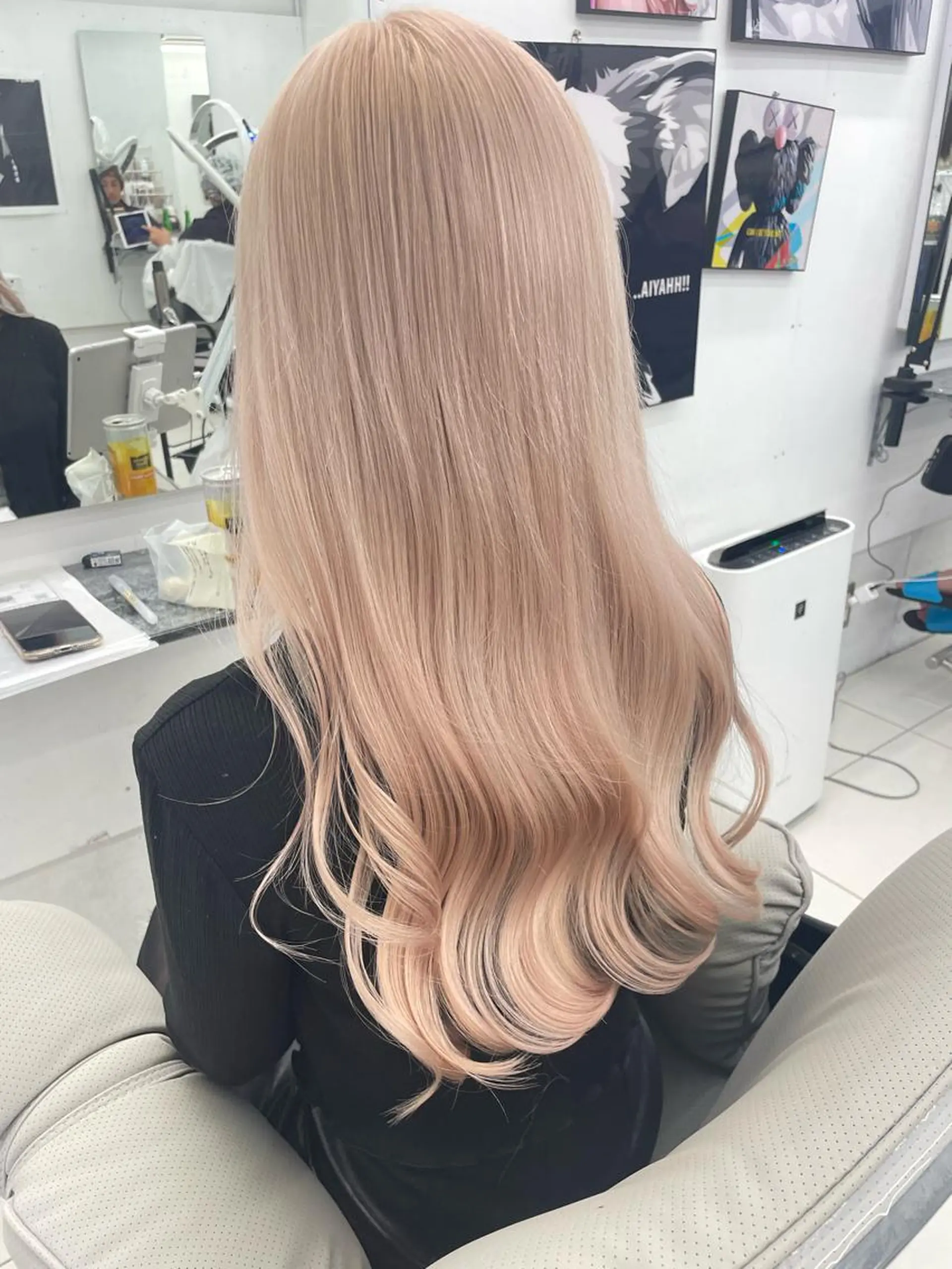 ロング ヘアカラー トリートメント 家田 竜のヘアスタイル