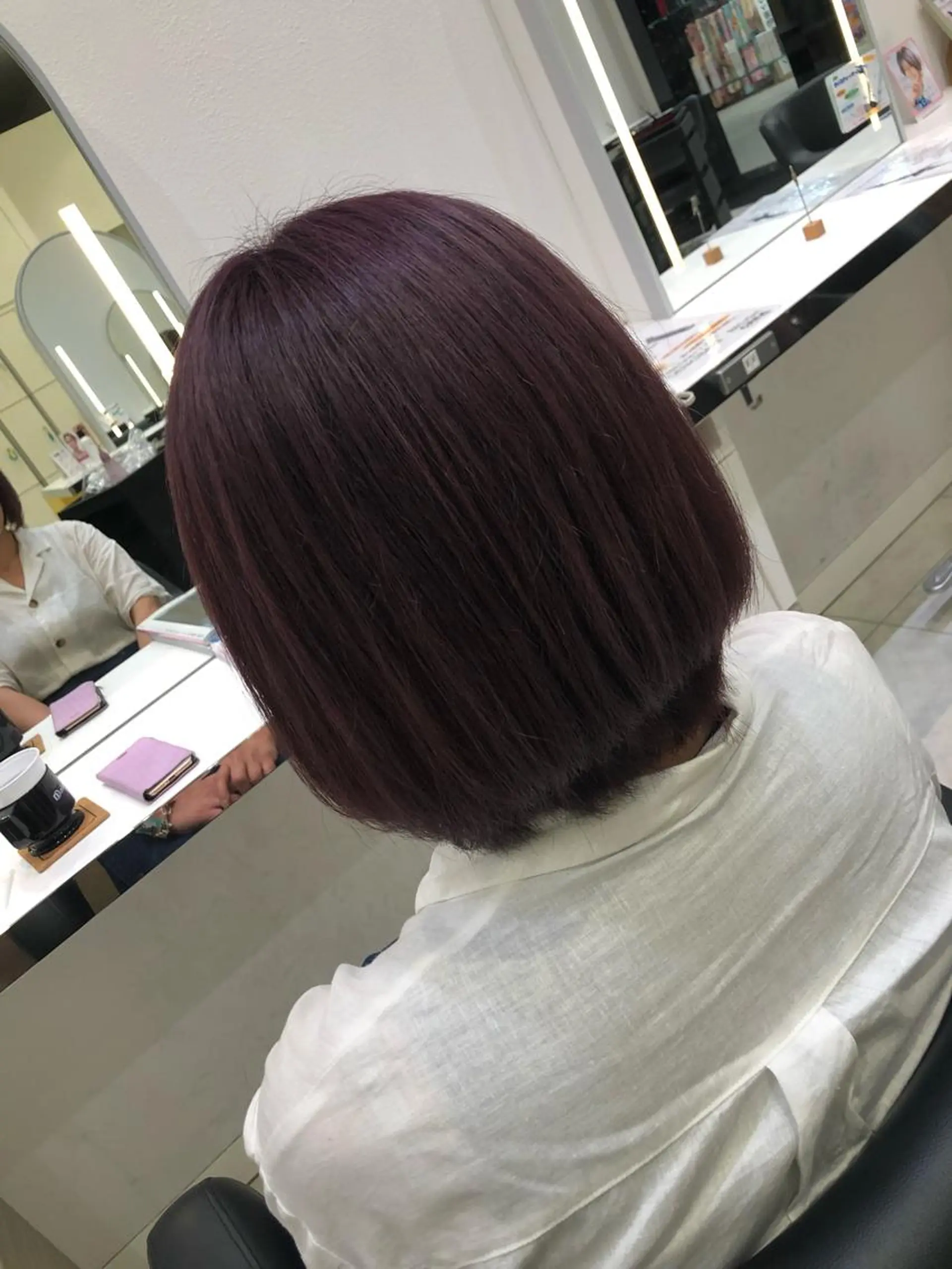 ミディアム 岸 保奈美のヘアスタイル