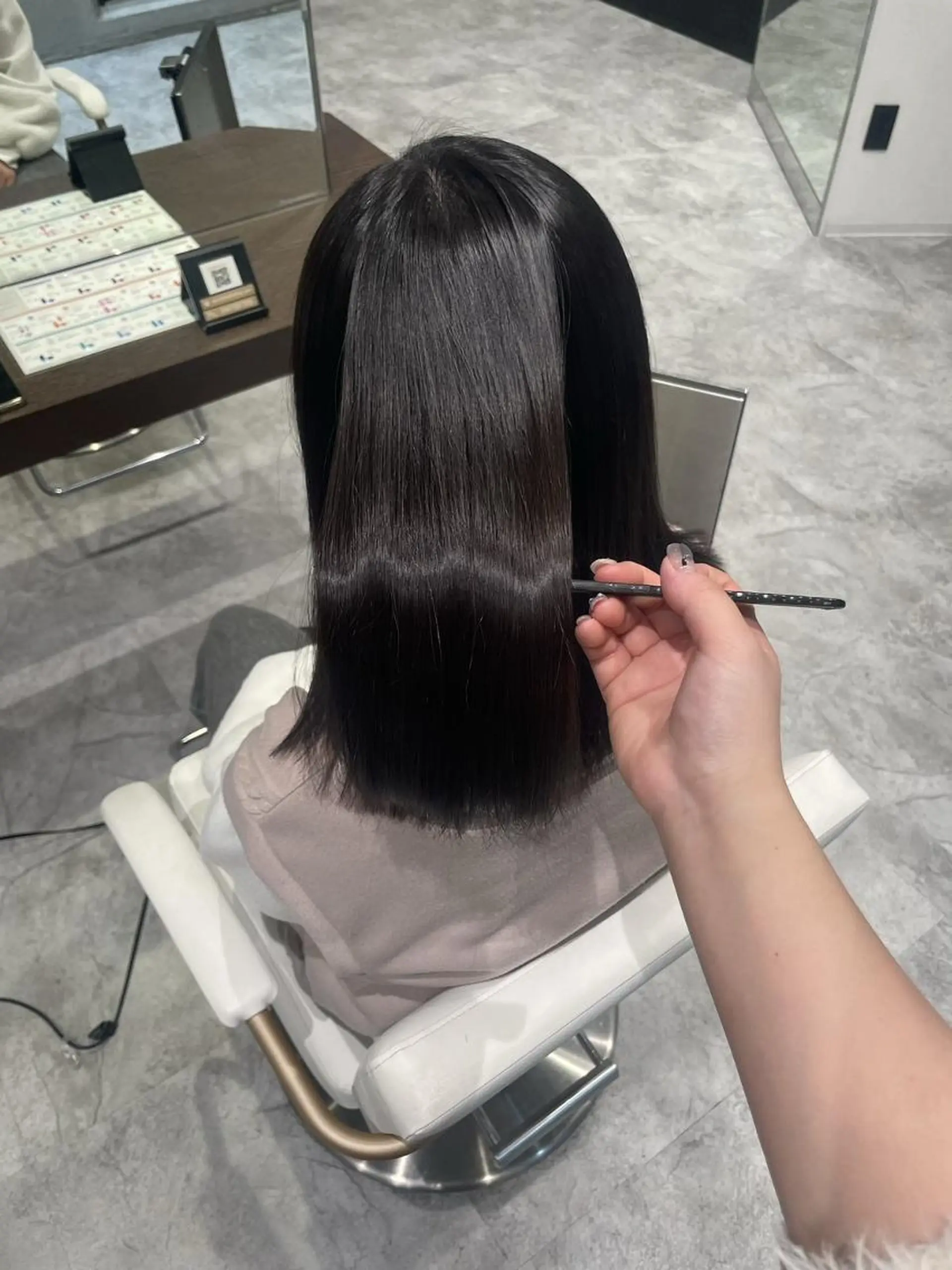 セミロング 縮毛矯正 カット 縮毛矯正 縮毛矯正特化🩰 竹口はるかのヘアスタイル