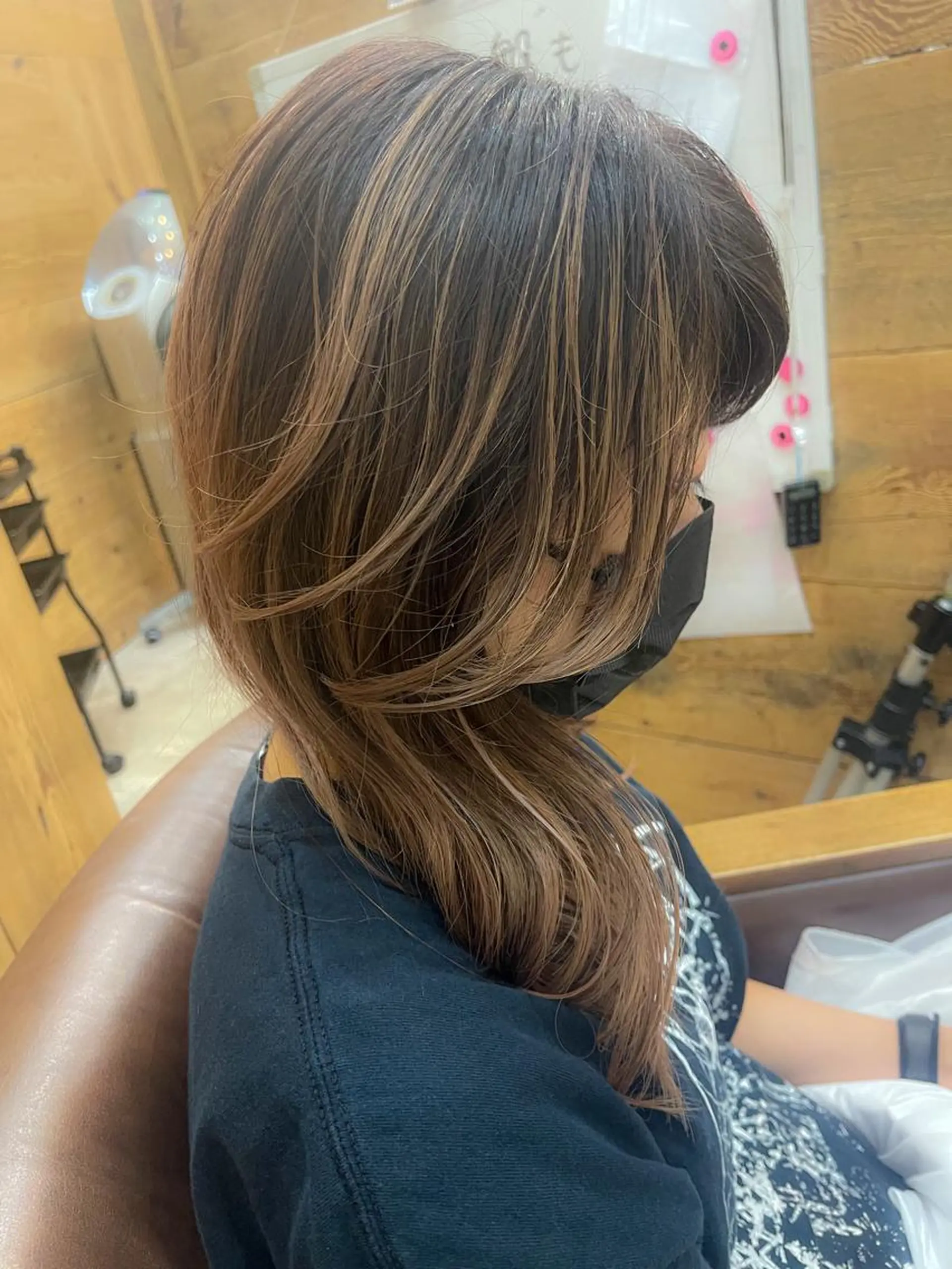 セミロング カラー ベージュカラー ブリーチ ケアブリーチ ハイライトカラー ハイライト OAK溝の口 𖠋SHINYAのヘアスタイル