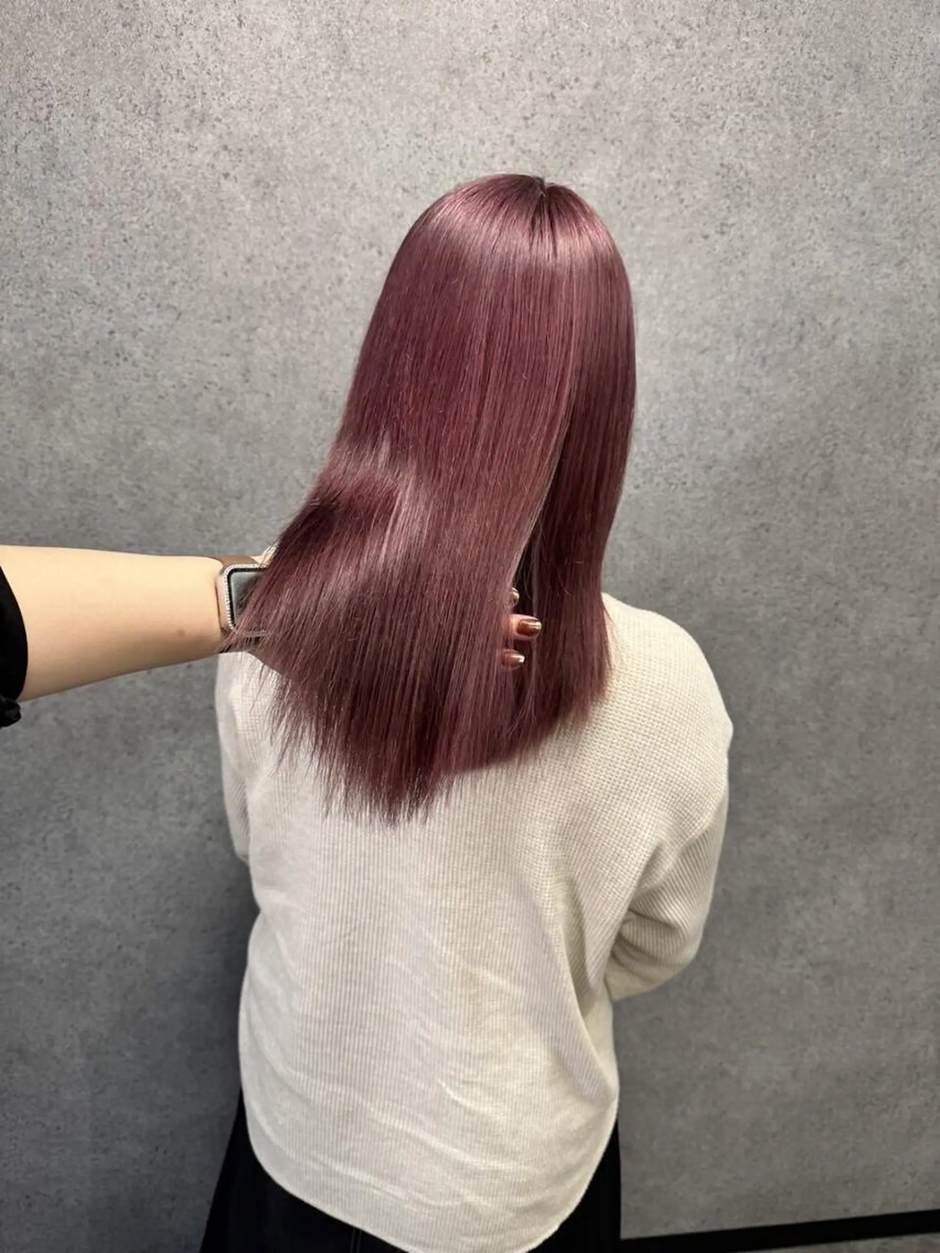 カラー ロング ブリーチ ブラウンカラー ショコラブラウン ダブルカラー ブリーチなしカラー カット ヘアカラー トリートメント TIGRE kamitoriのヘアスタイル