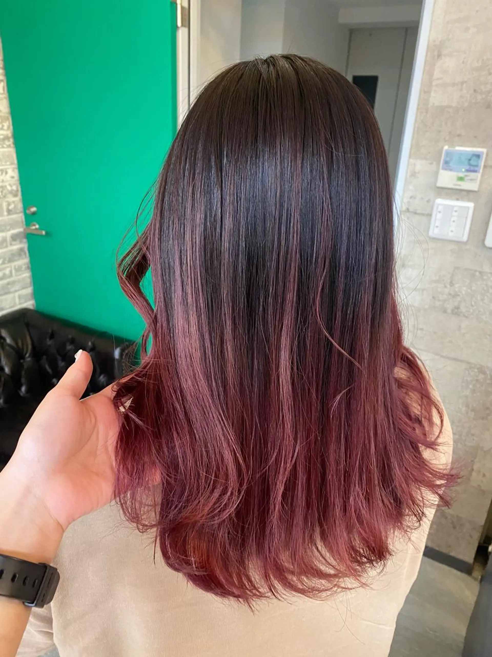 セミロング カラー バレイヤージュ グラデーションカラー レイヤーカット トリートメント 🤍韓国風ヘア 柴田真帆🤍のヘアスタイル