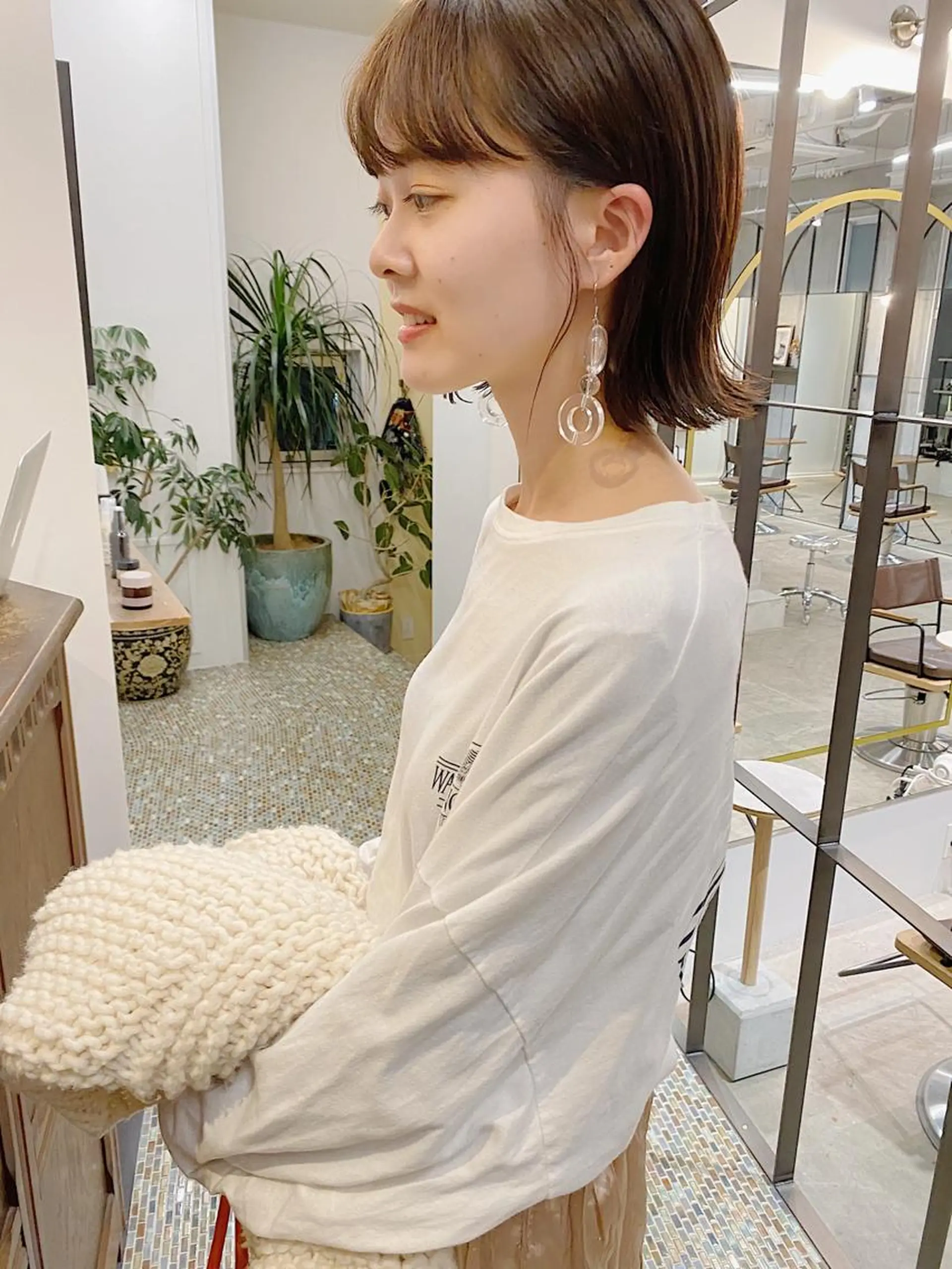 ミディアム カラー ブラウンカラー ココアブラウン 🍸nana/透明感 カラー/レイヤー✨のヘアスタイル