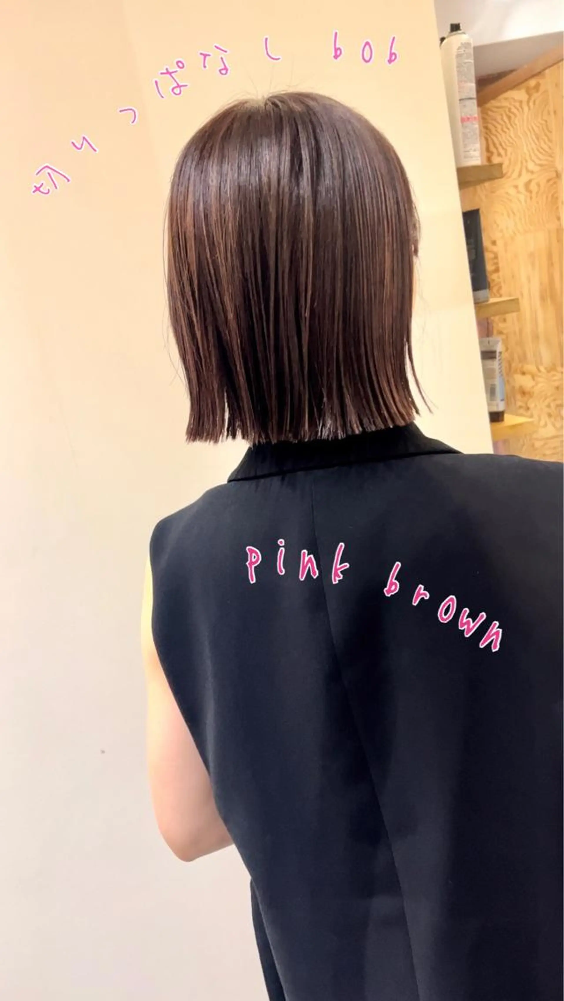 ショート カラー ブラウンカラー ピンクカラー ピンクブラウン ボブ カット ヘアカラー トリートメント しおり/パーマ/ newi町田のヘアスタイル