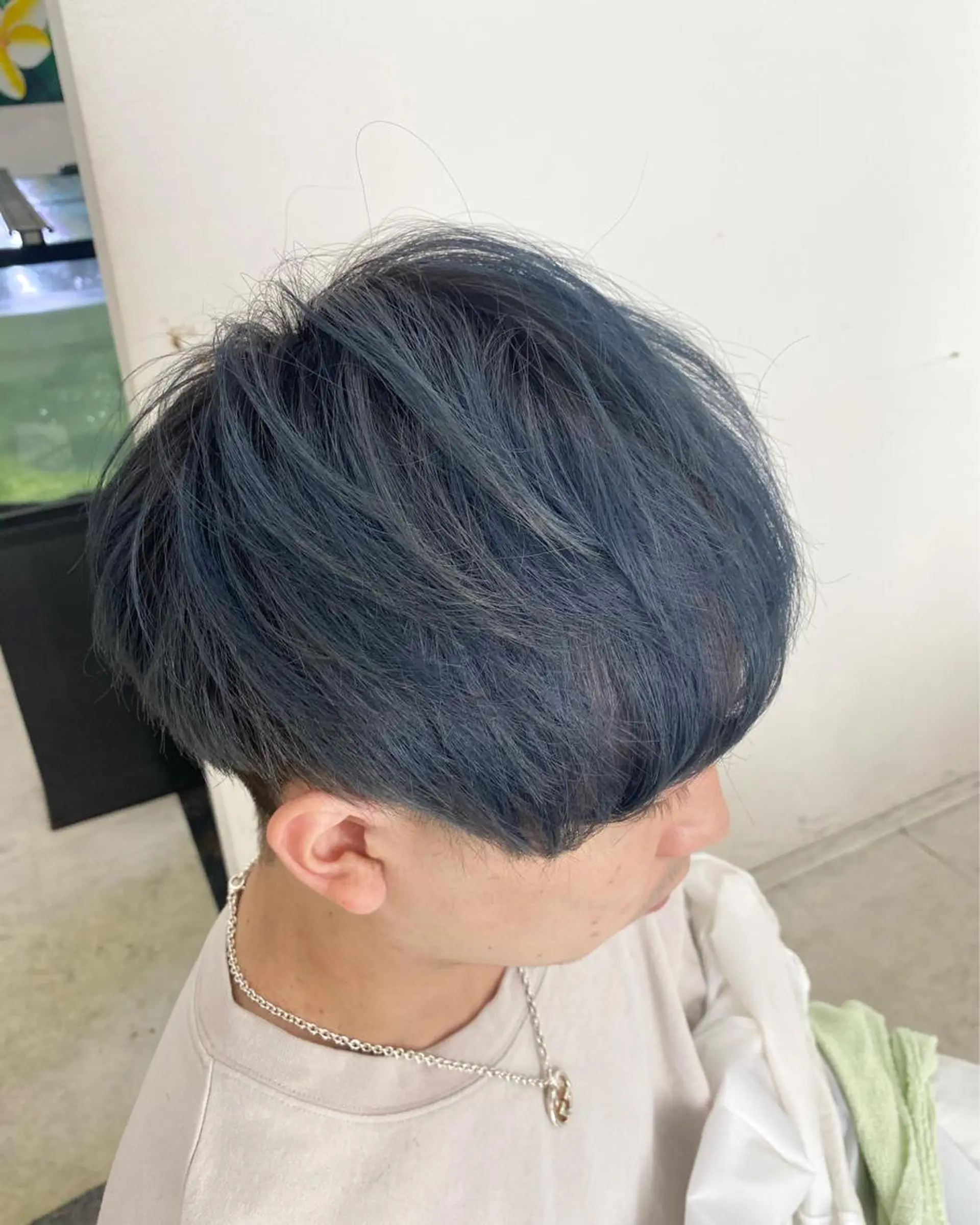 カラー メンズ アッシュ ブルーカラー ブルーアッシュ 羽澤 亨威【髪質改善】のヘアスタイル